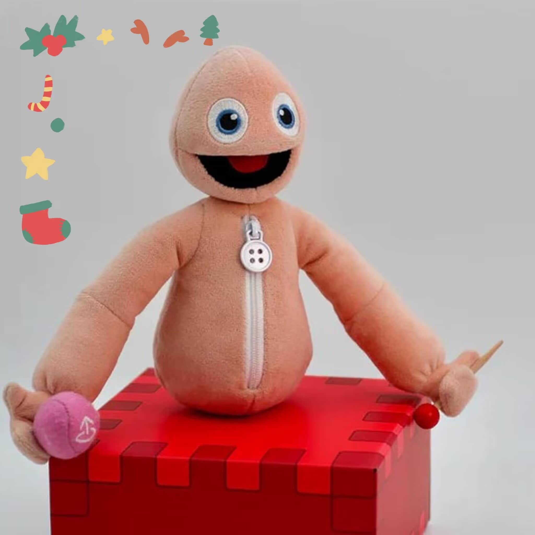 Almohada Suave Hide And Seek Con Muñecos Navideños De Peluche, Color Rosa - Venta Internacional. $545
