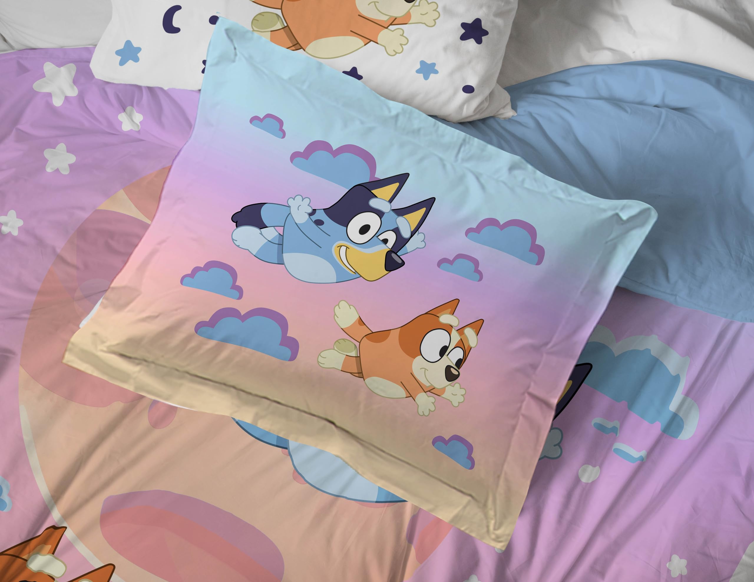 Foto 6 pulgar | Juego De Ropa De Cama Jay Franco Bluey & Bingo Queen De 7 Piezas Con Sábana - Venta Internacional.