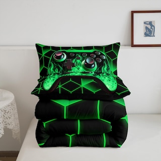 Foto 5 | Juego de Ropa de Cama Erosebridal Green Individual y Edredón - Venta Internacional