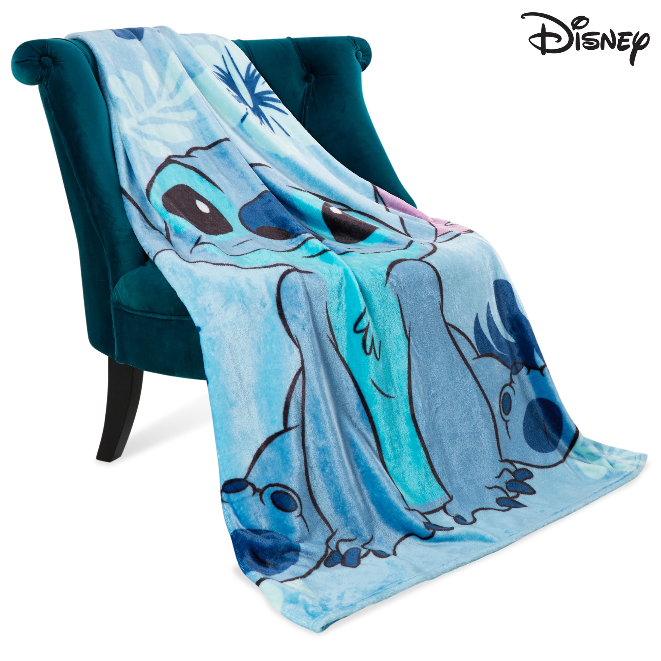 Foto 4 pulgar | Manta Polar Disney Stitch, 150 Cm X 130 Cm, Azul Claro - Venta Internacional.