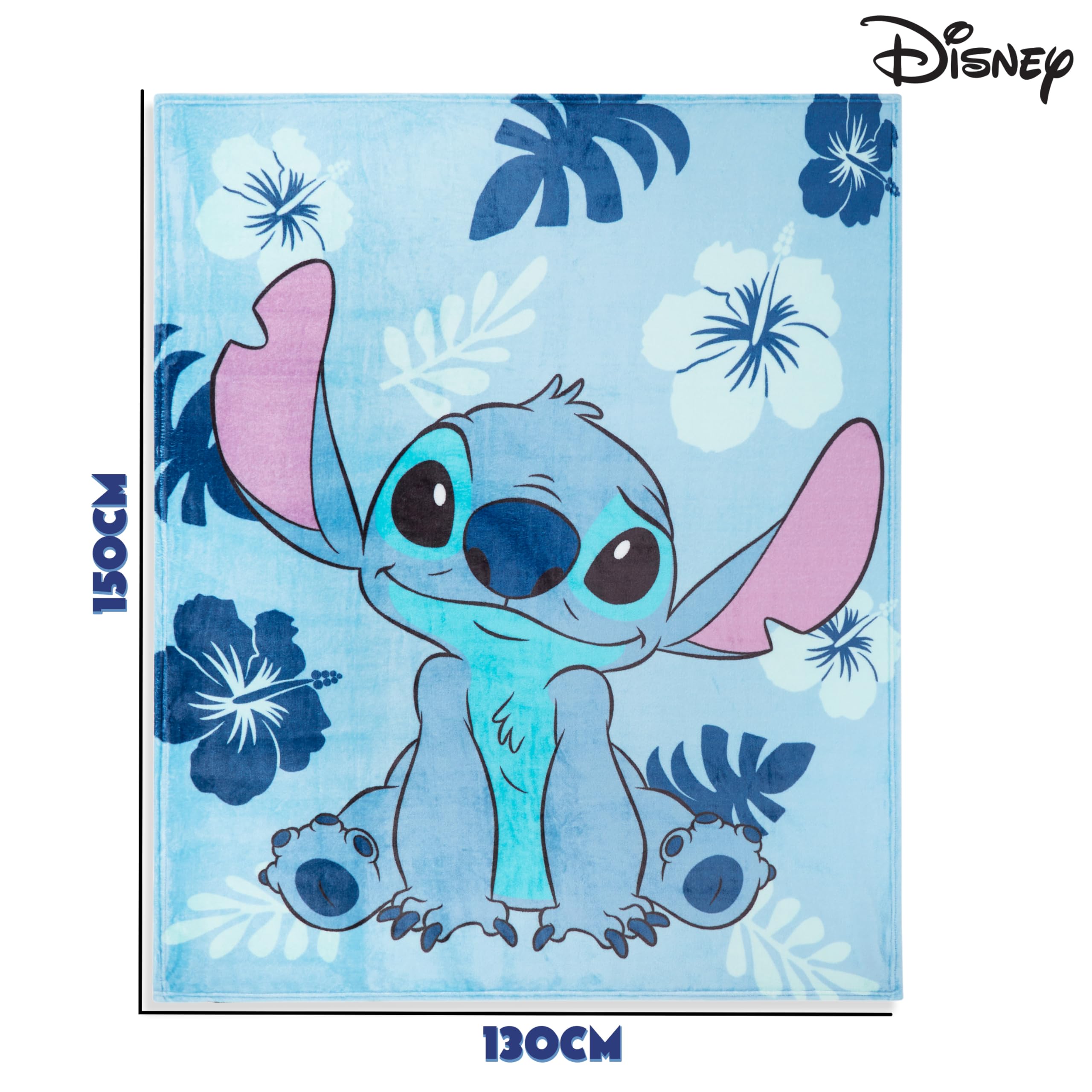 Foto 6 pulgar | Manta Polar Disney Stitch, 150 Cm X 130 Cm, Azul Claro - Venta Internacional.