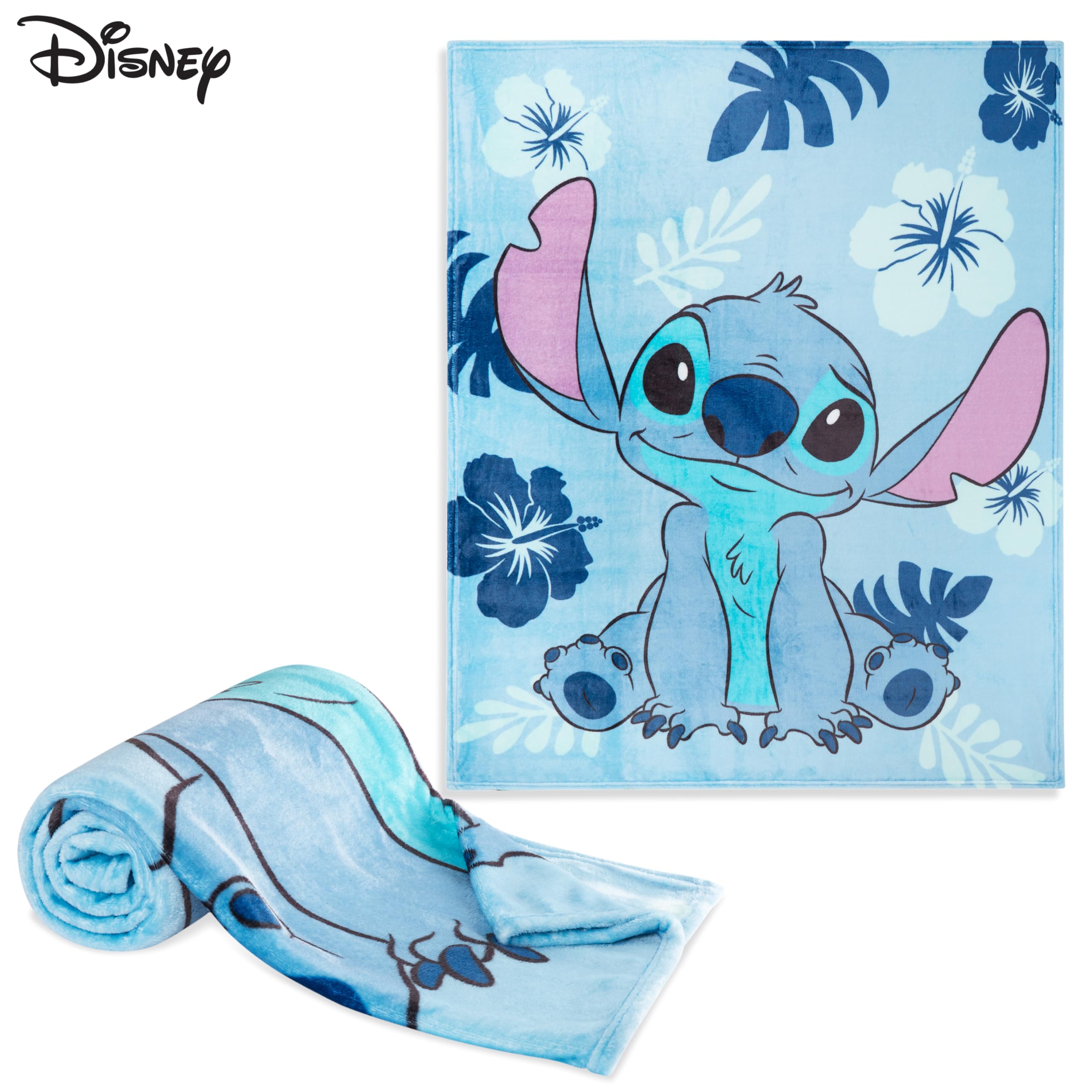 Foto 7 pulgar | Manta Polar Disney Stitch, 150 Cm X 130 Cm, Azul Claro - Venta Internacional.