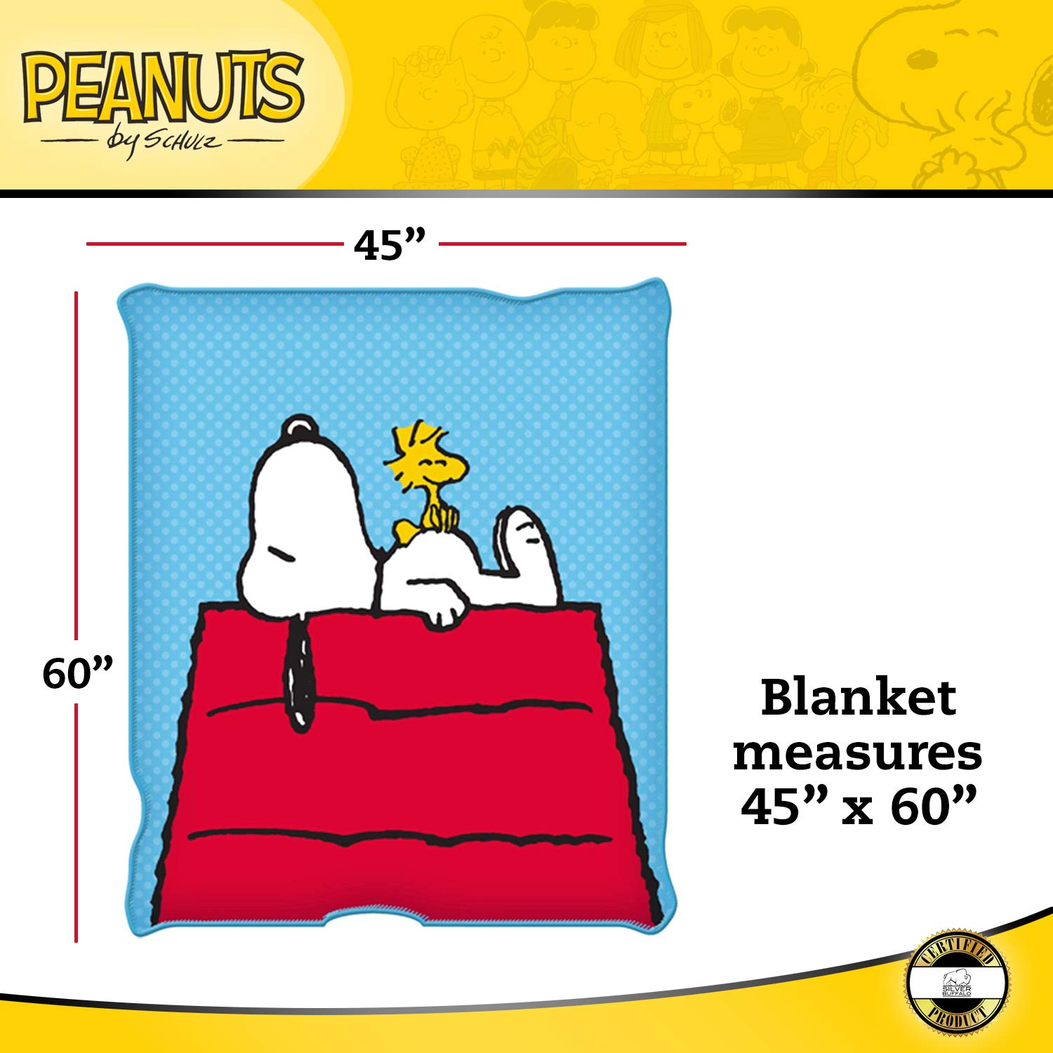 Foto 4 pulgar | Manta Polar Plateada Con Diseño De Búfalos Y Cacahuetes Snoopy, 115 X 152 Cm - Venta Internacional.