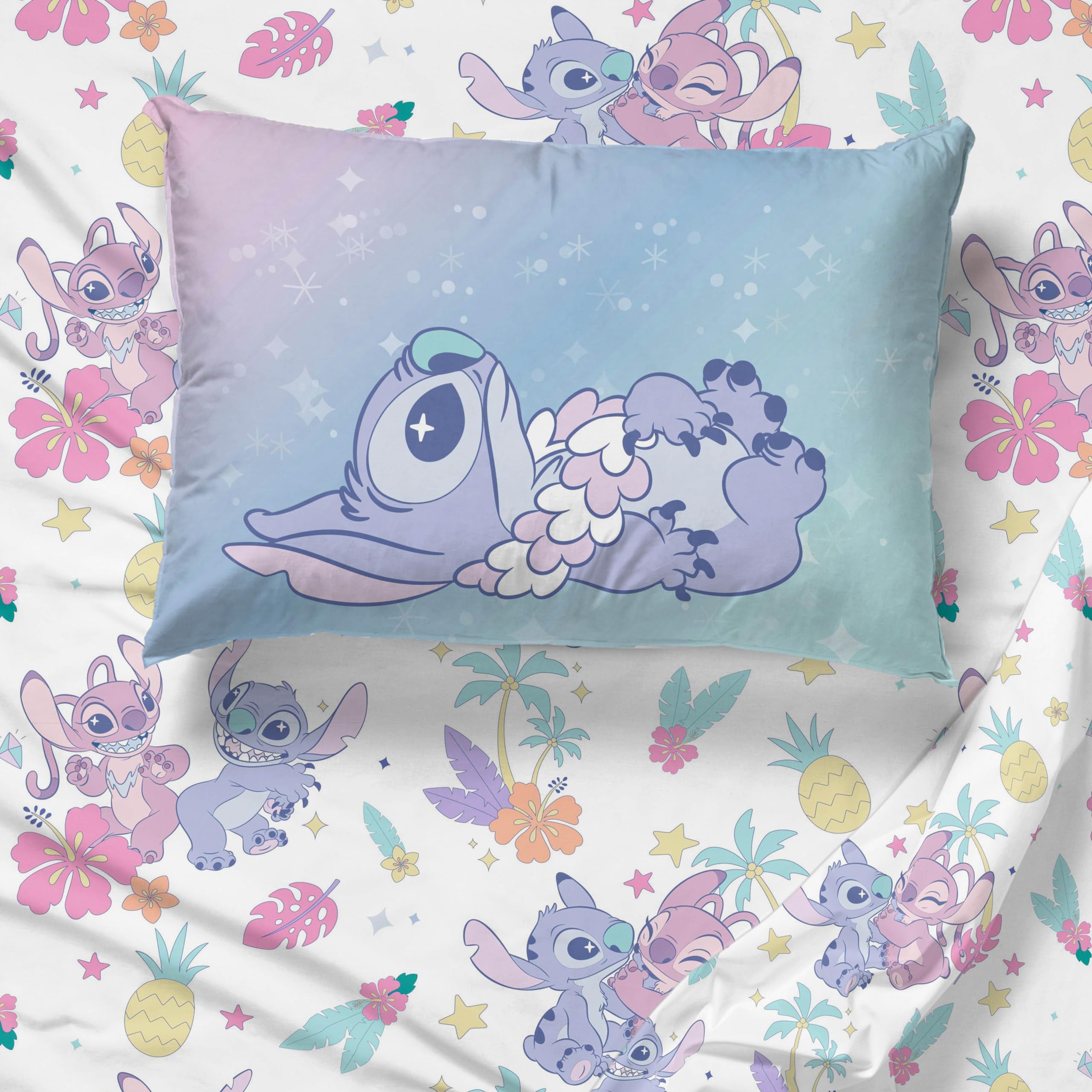Foto 7 | Juego De Sábanas Jay Franco Disney Lilo And Stitch, Talla Doble - Venta Internacional.