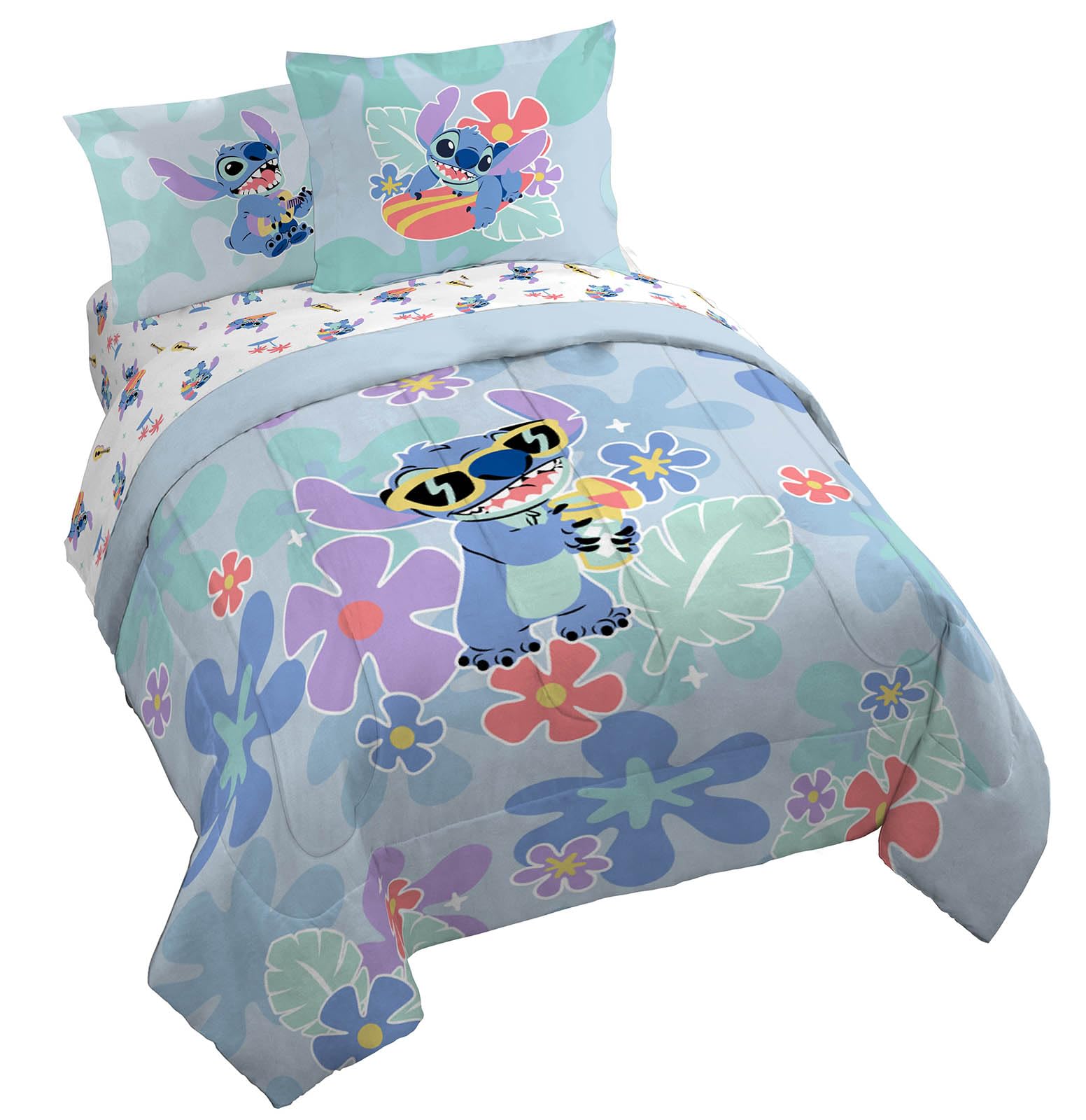 Foto 2 pulgar | Juego De Ropa De Cama Jay Franco Disney Lilo And Stitch Tamaño Queen - Venta Internacional.