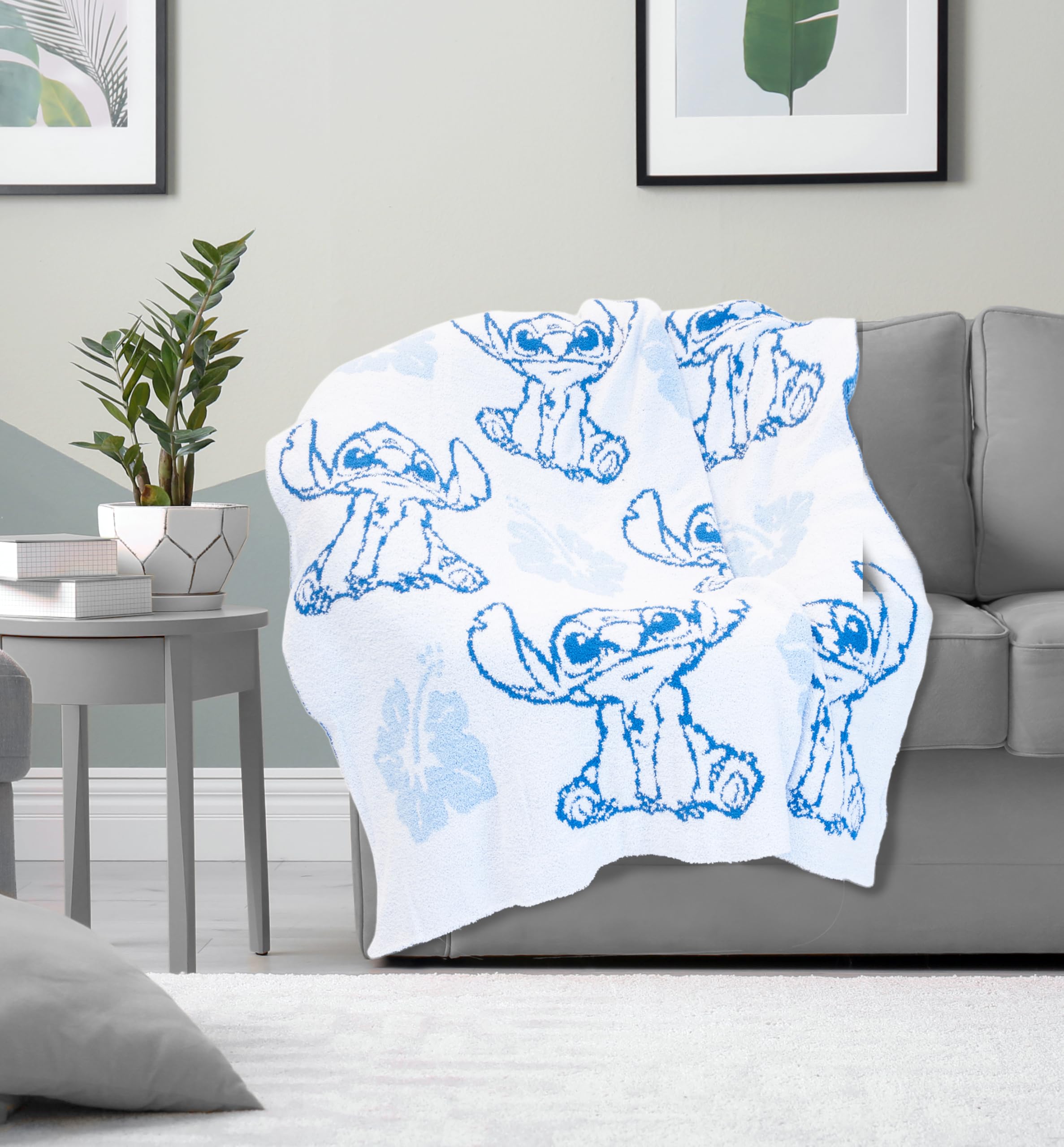 Foto 4 pulgar | Manta Jay Franco Disney Lilo And Stitch, Tejida Con Plumas, 50 X 60 Cm - Venta Internacional.