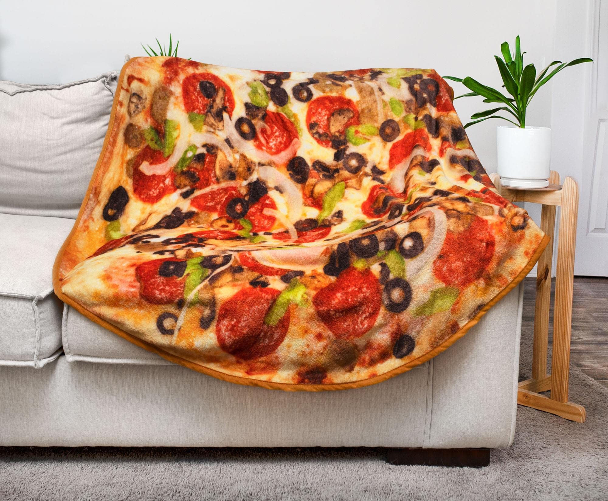 Foto 4 pulgar | Manta Polar Toynk Supreme Pizza De 150 Cm De Diámetro - Venta Internacional.