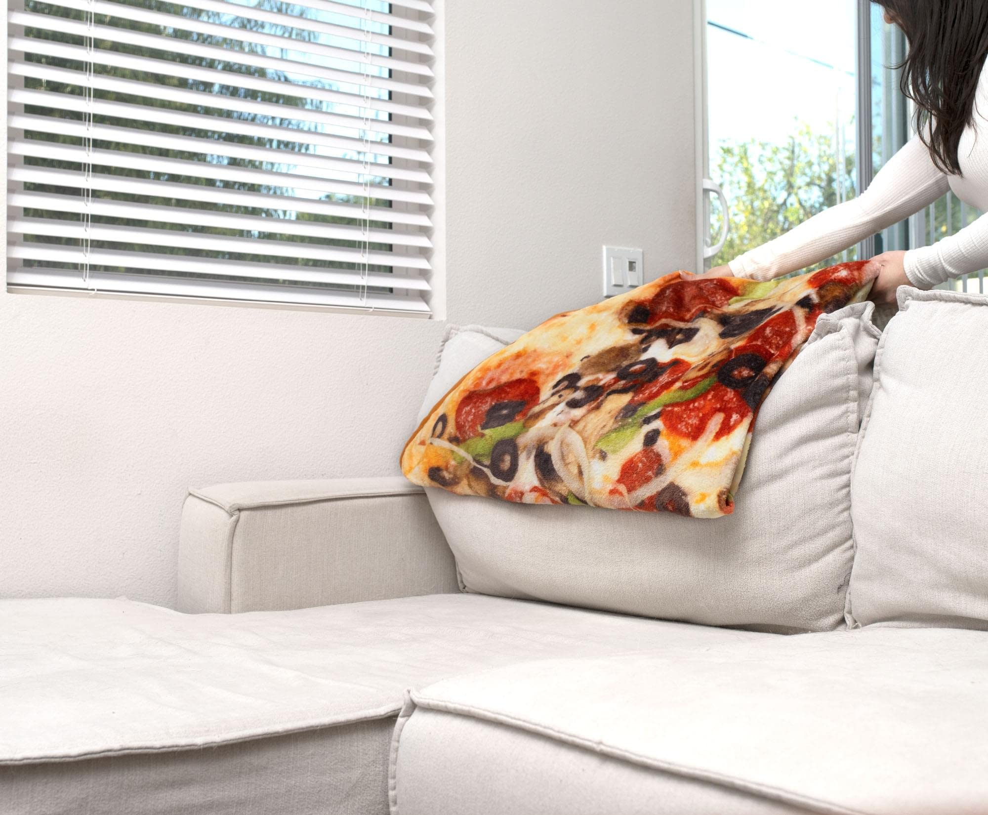 Foto 4 | Manta Polar Toynk Supreme Pizza De 150 Cm De Diámetro - Venta Internacional.