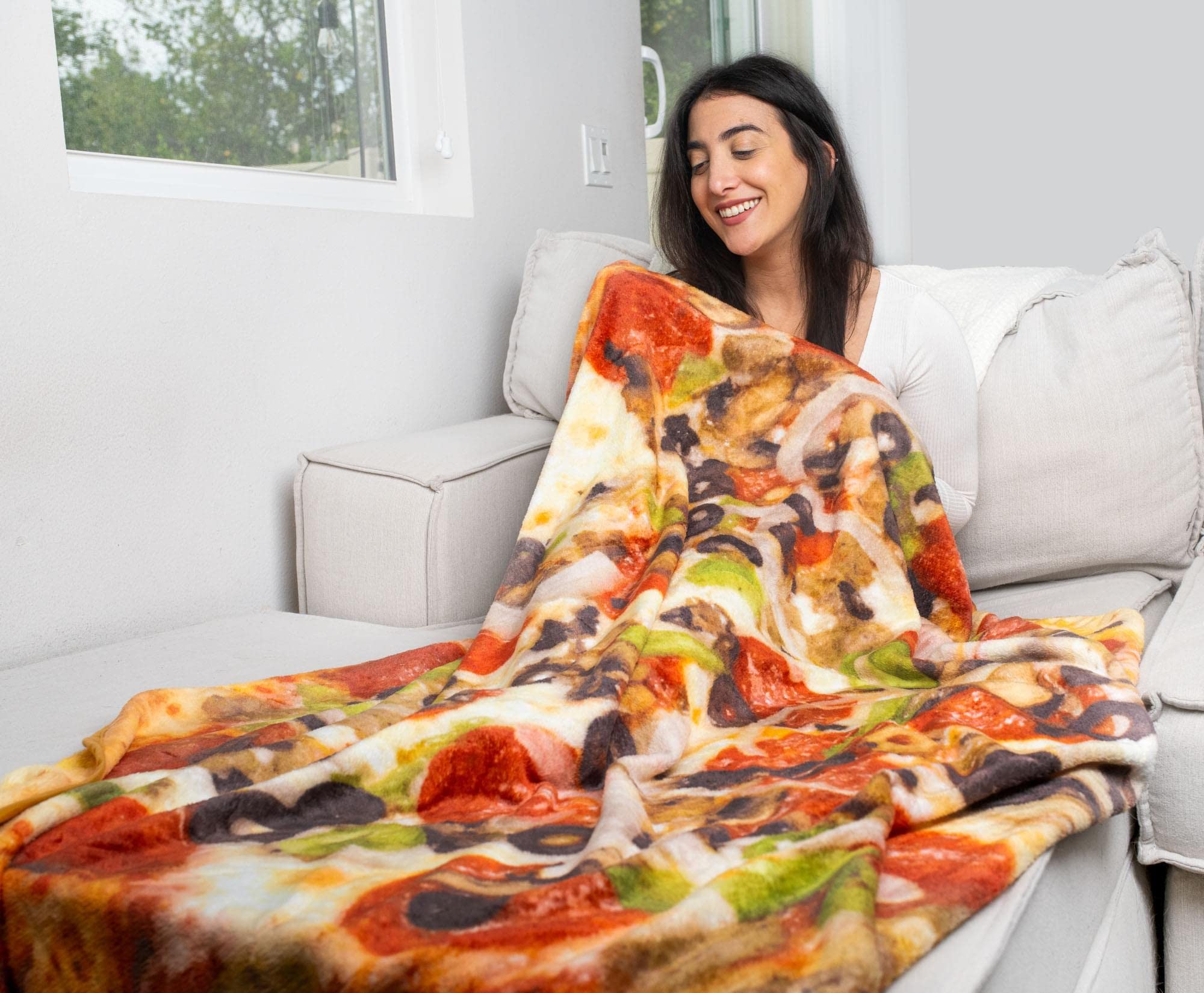 Foto 7 pulgar | Manta Polar Toynk Supreme Pizza De 150 Cm De Diámetro - Venta Internacional.