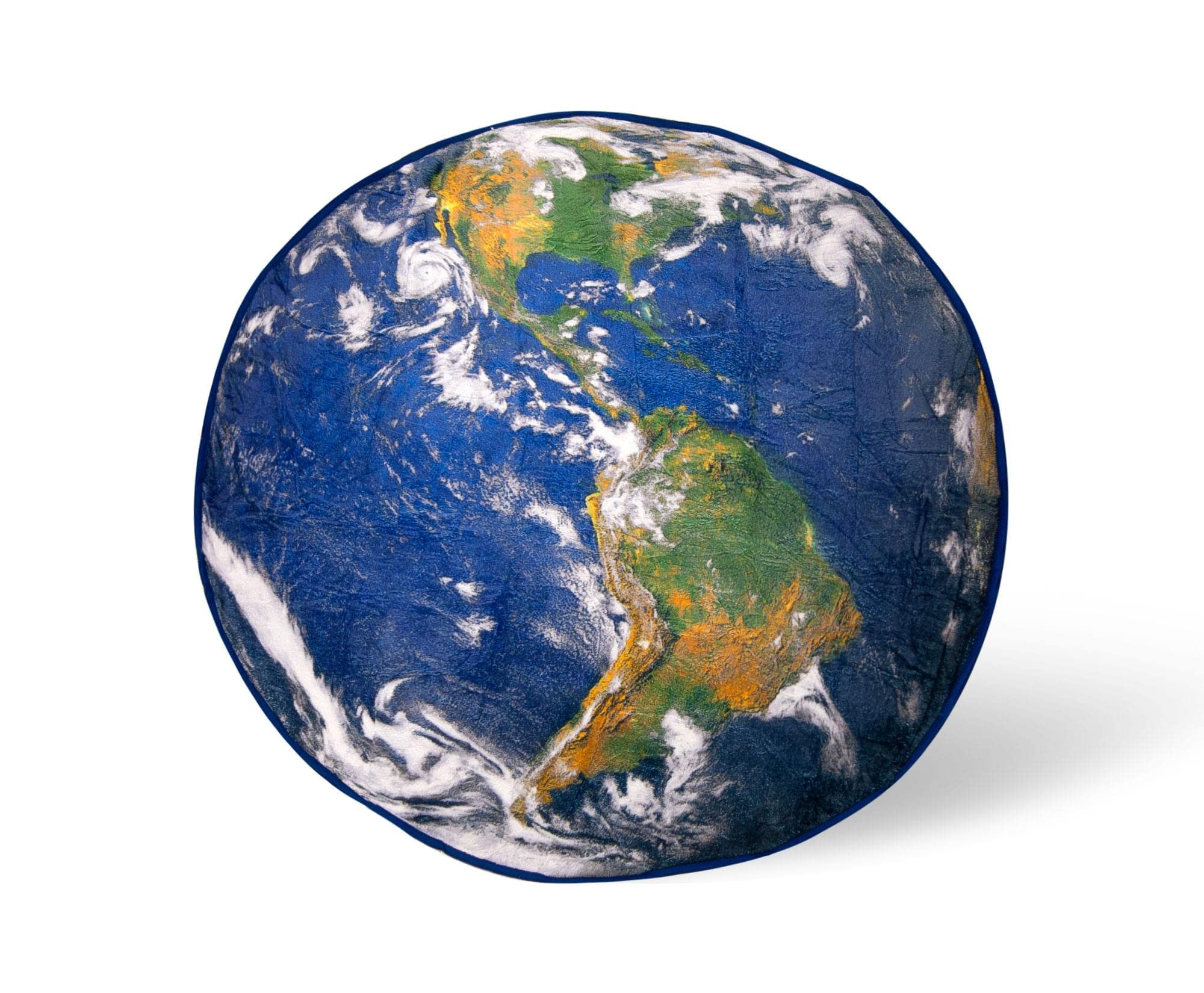 Manta Redonda Toynk Planet Earth De Forro Polar, 150 Cm - Venta Internacional.