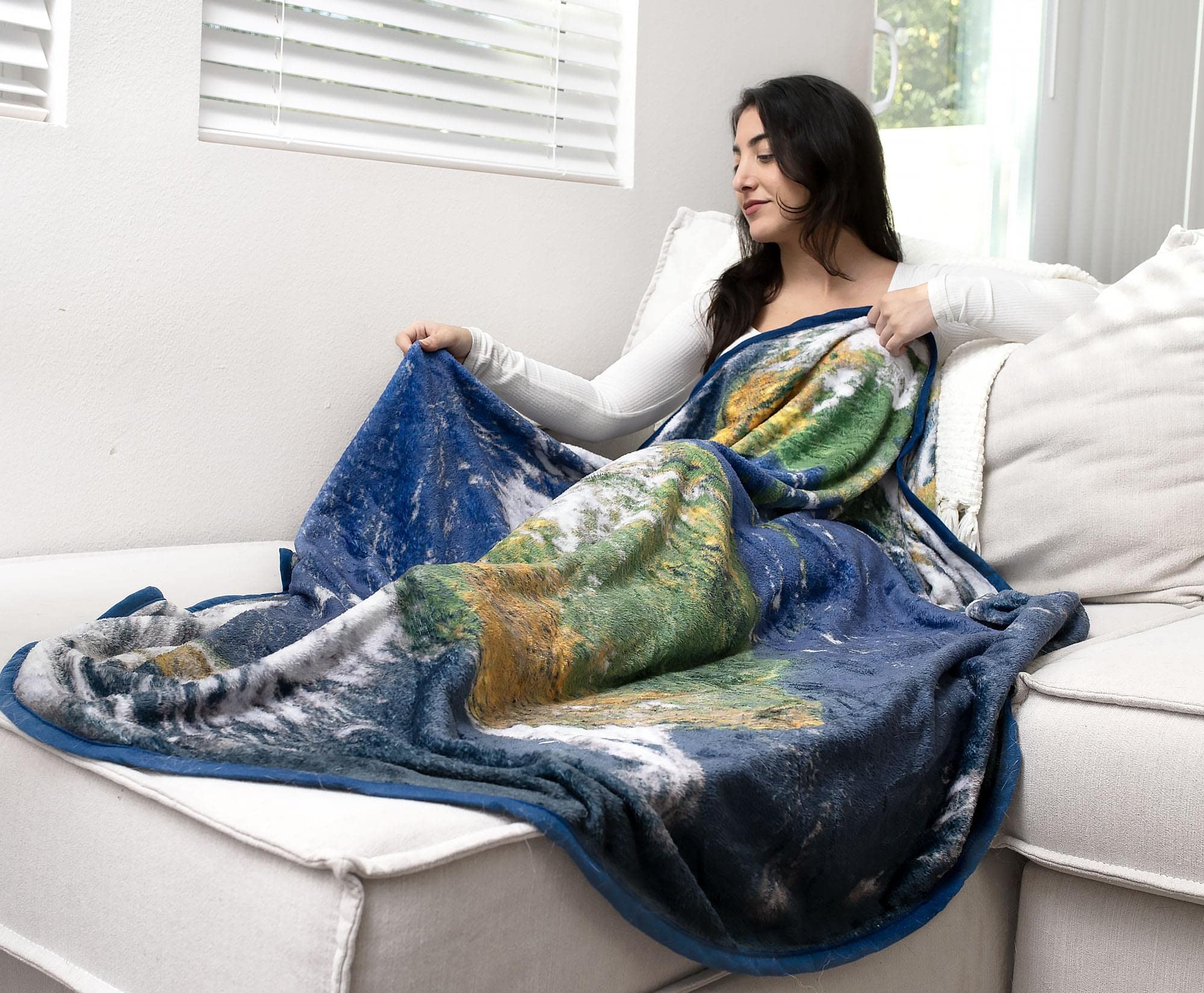 Foto 6 | Manta Redonda Toynk Planet Earth De Forro Polar, 150 Cm - Venta Internacional.