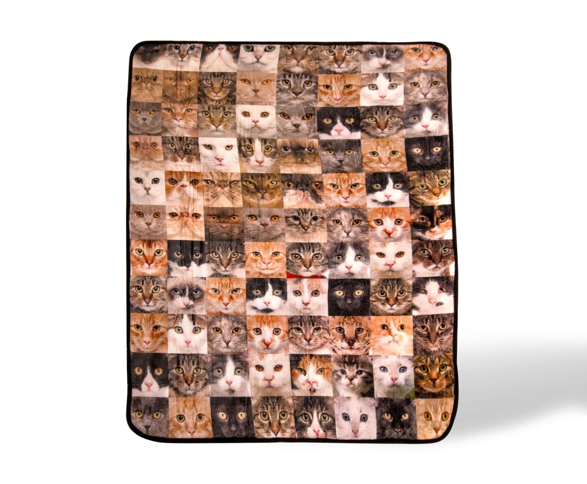 Manta Polar Toynk Cat Face Collage, 114 X 152 Cm - Venta Internacional.