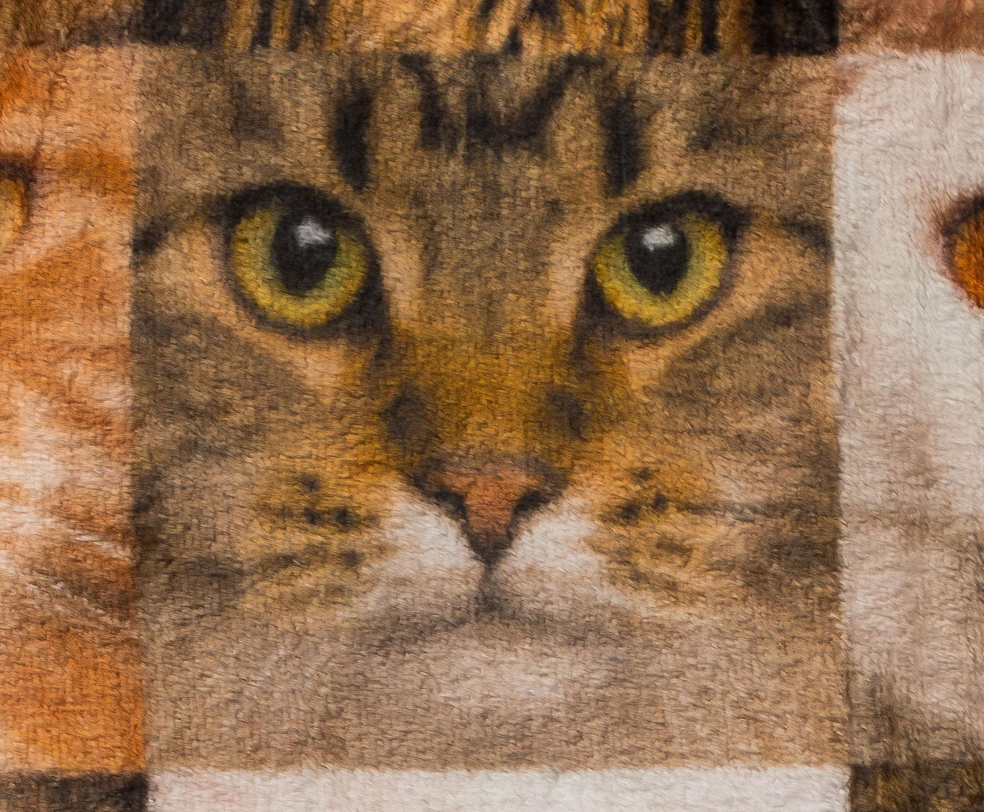 Foto 4 pulgar | Manta Polar Toynk Cat Face Collage, 114 X 152 Cm - Venta Internacional.