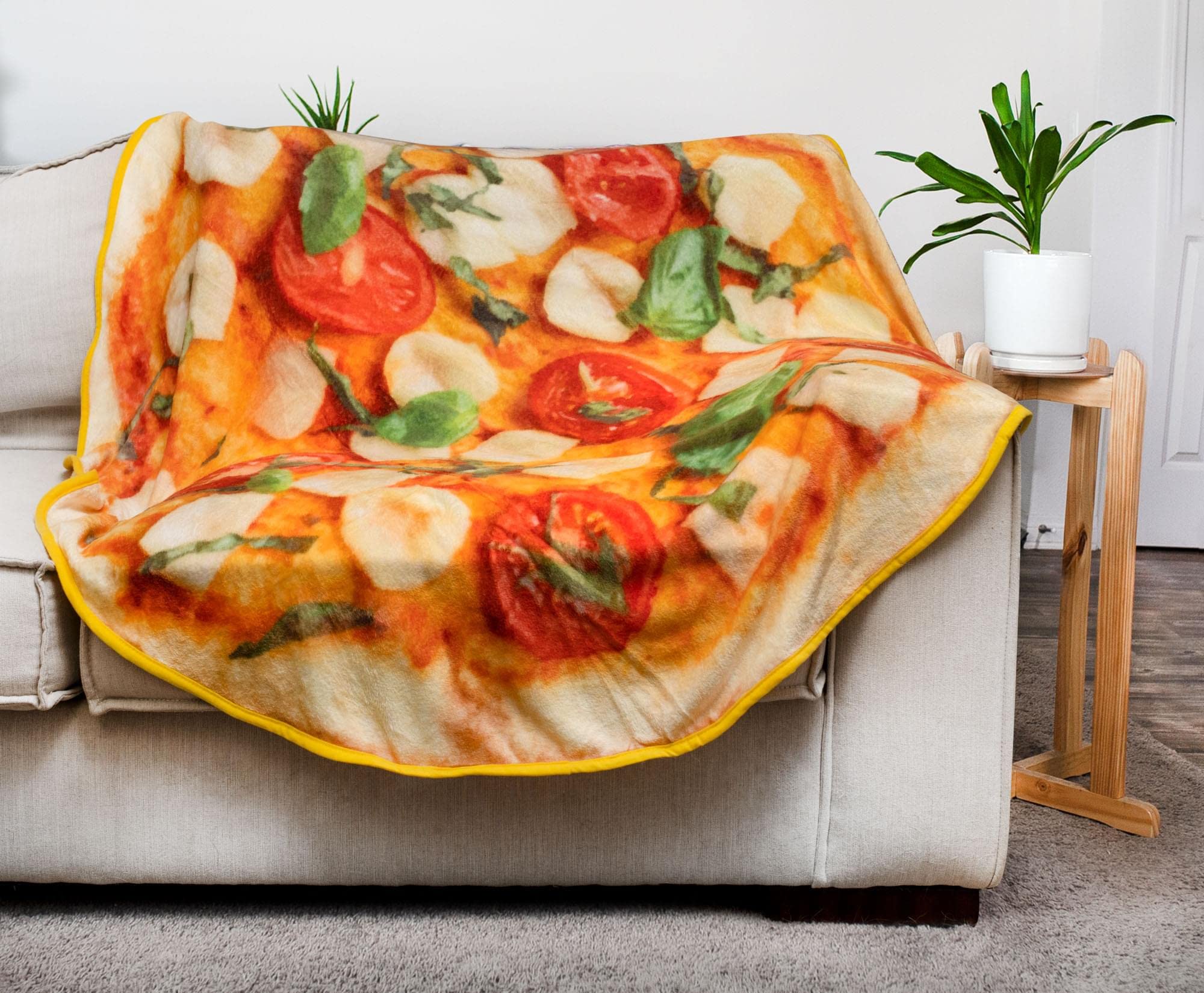 Foto 4 pulgar | Manta Polar Toynk Margarita Pizza De 150 Cm De Diámetro - Venta Internacional.