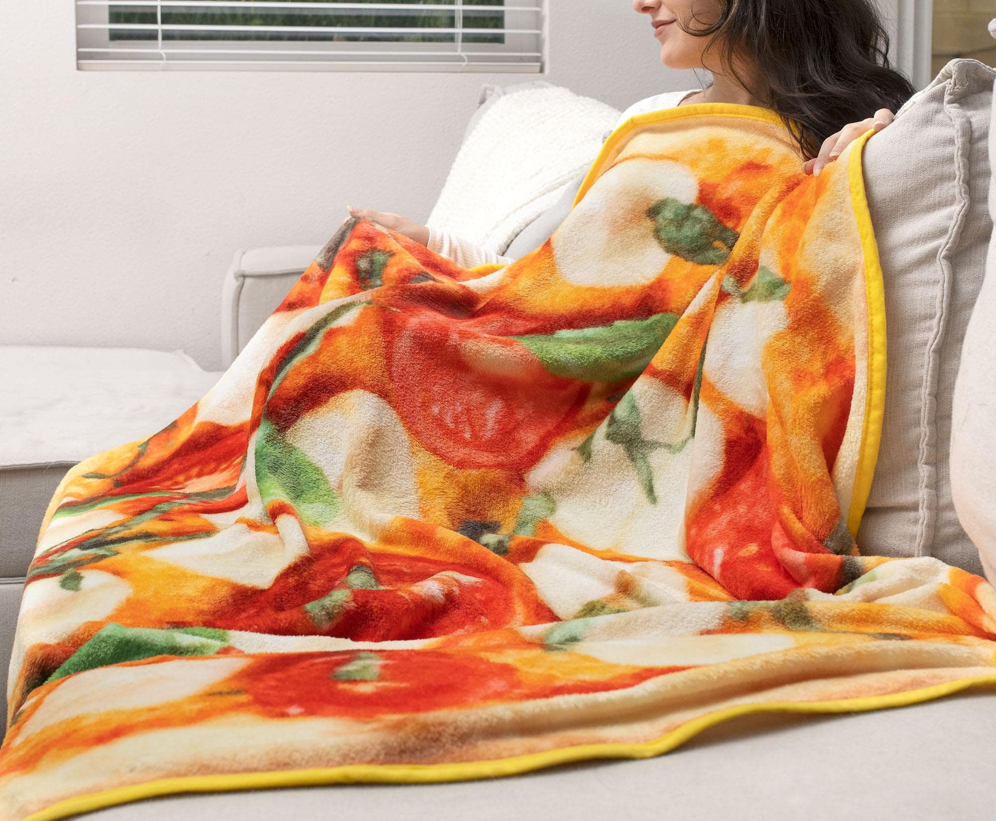 Foto 7 pulgar | Manta Polar Toynk Margarita Pizza De 150 Cm De Diámetro - Venta Internacional.