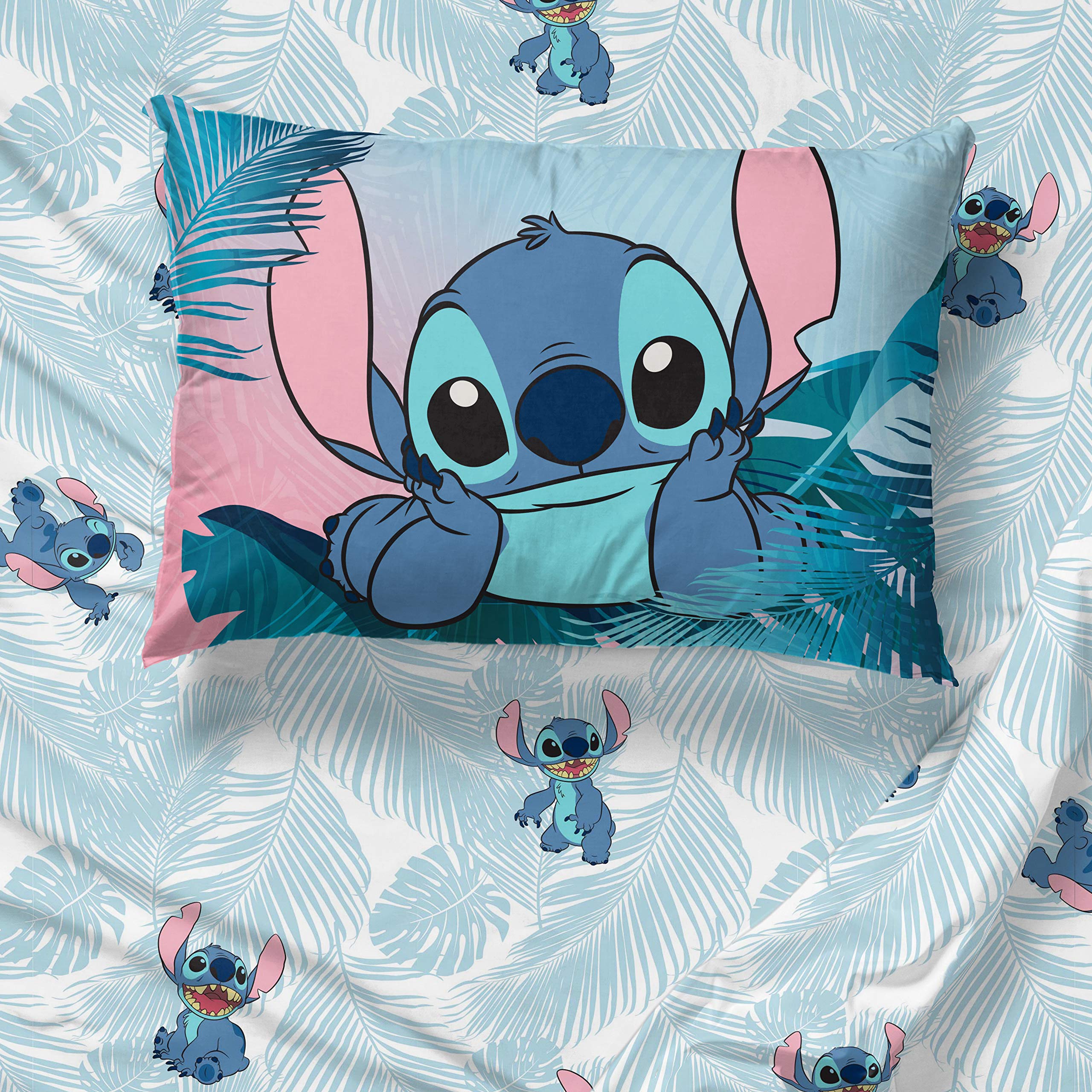 Foto 6 pulgar | Juego De Sábanas Jay Franco Disney Lilo & Stitch Floral Fun Twin - Venta Internacional.