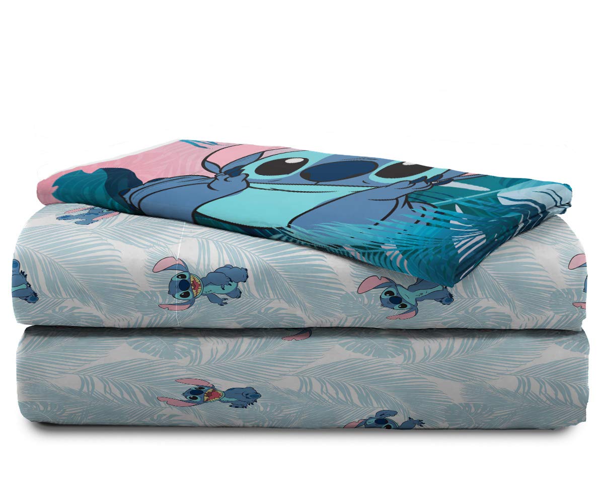 Foto 6 | Juego De Sábanas Jay Franco Disney Lilo & Stitch Floral Fun Twin - Venta Internacional.