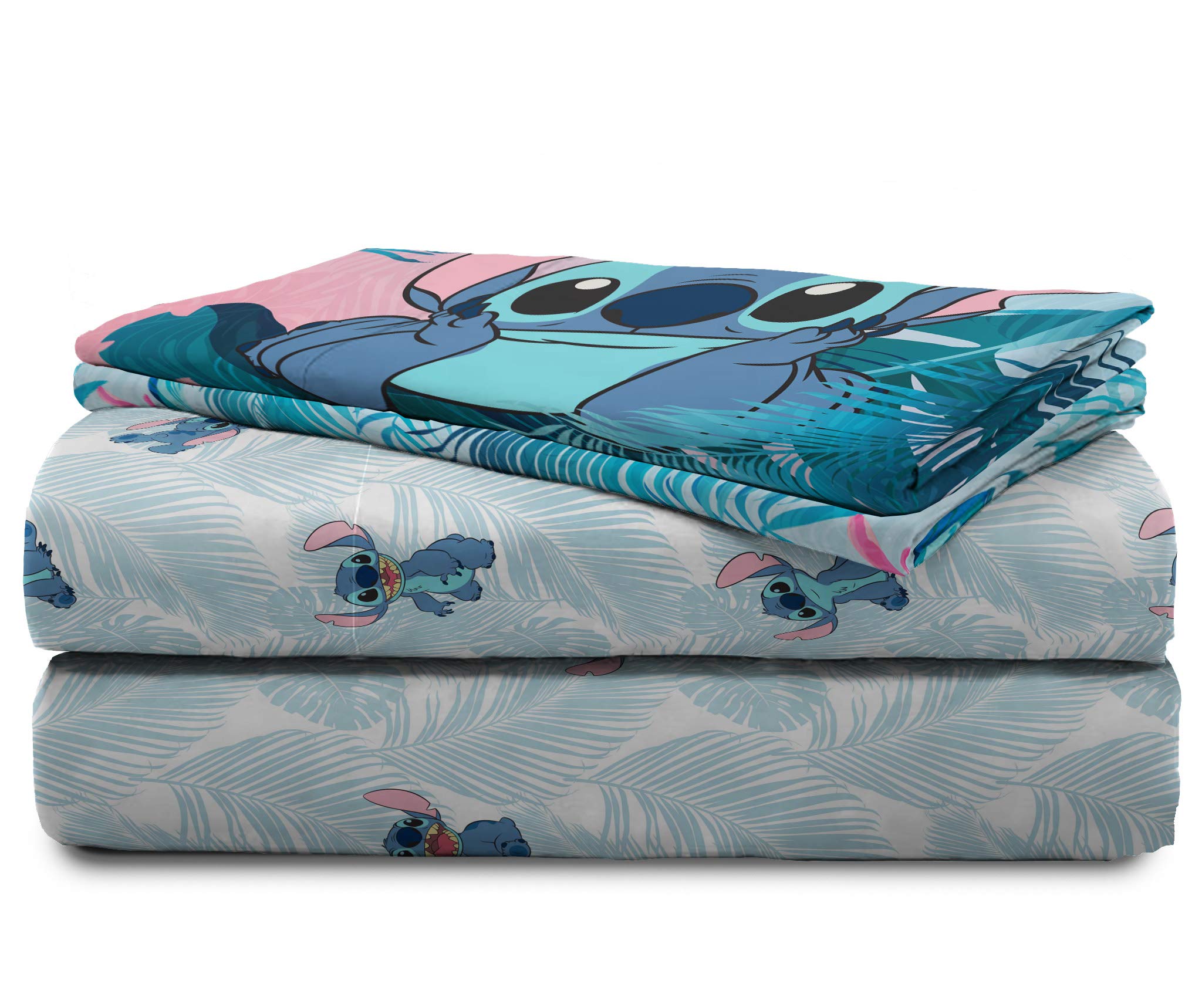 Foto 6 | Juego De Sábanas Jay Franco Disney Lilo & Stitch Floral Fun Queen - Venta Internacional.