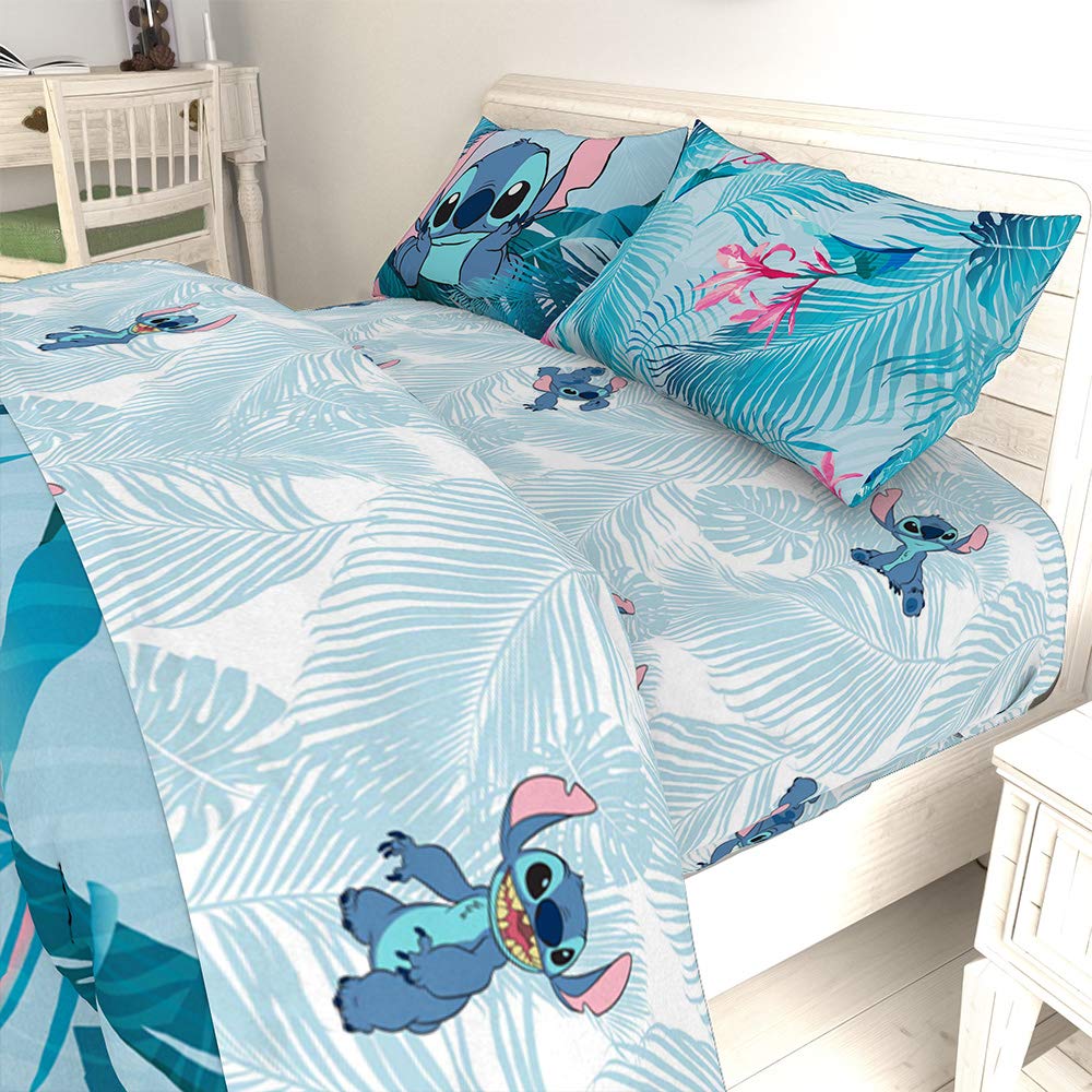Foto 8 pulgar | Juego De Sábanas Jay Franco Disney Lilo & Stitch Floral Fun Queen - Venta Internacional.