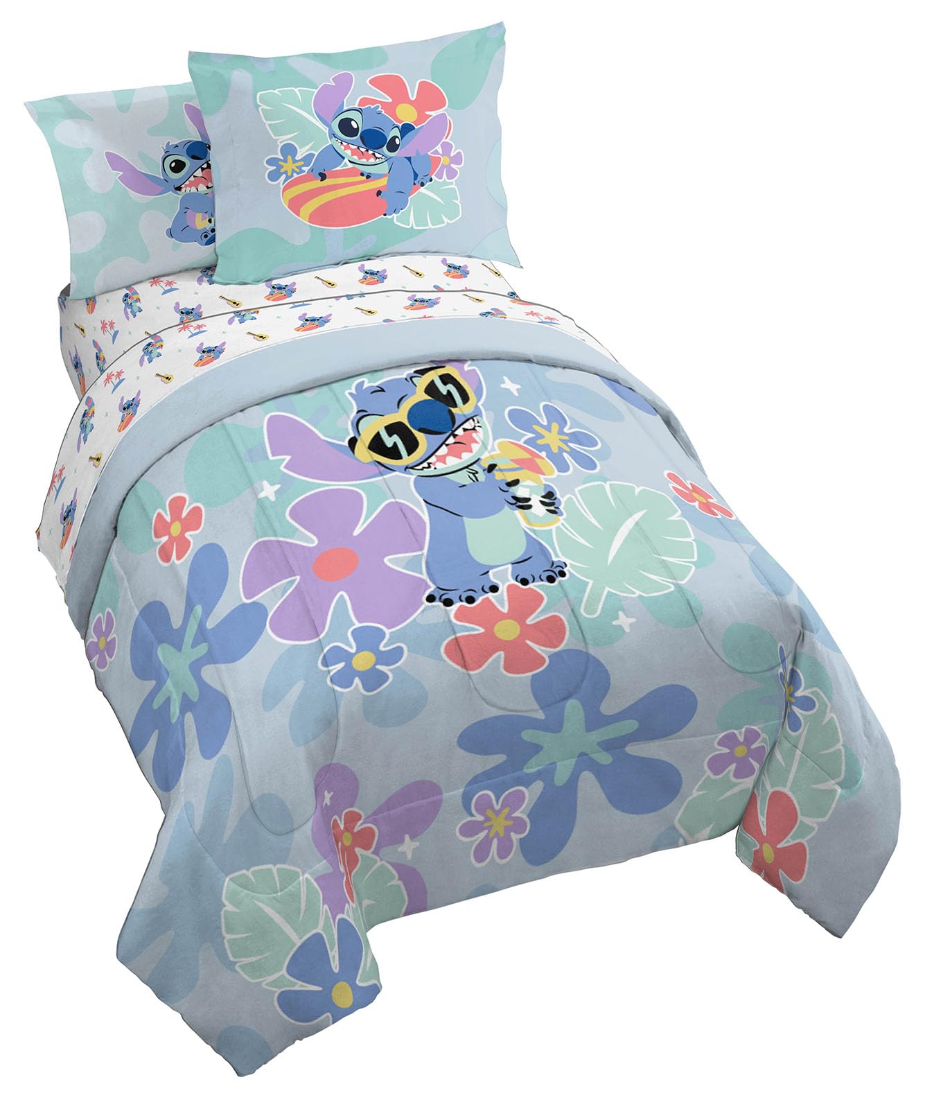 Set De Edredón Jay Franco Disney Lilo And Stitch, Talla Doble - Venta Internacional.