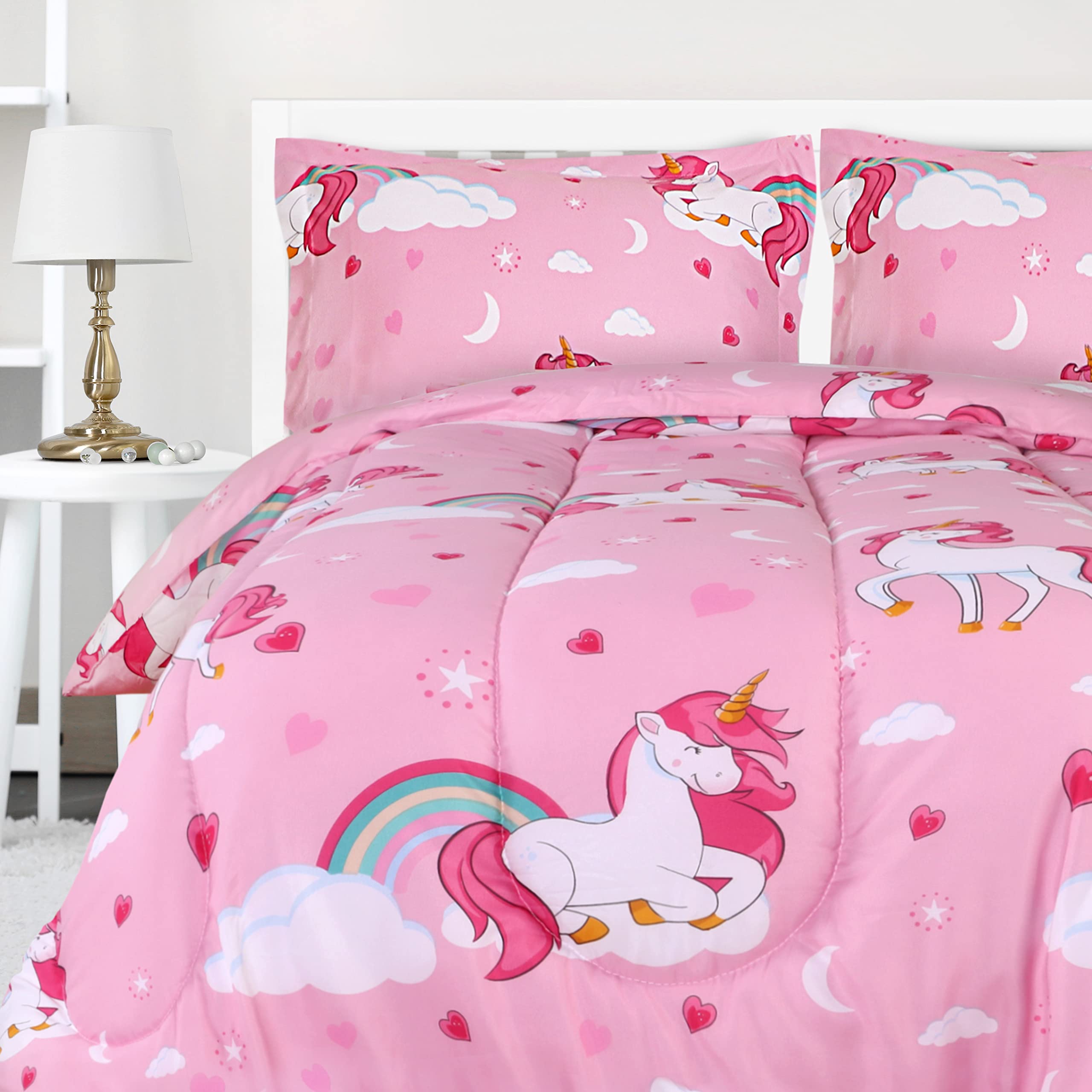 Foto 2 pulgar | Juego De Edredón Utopia Bedding All Season Unicorn Twin Kids - Venta Internacional.
