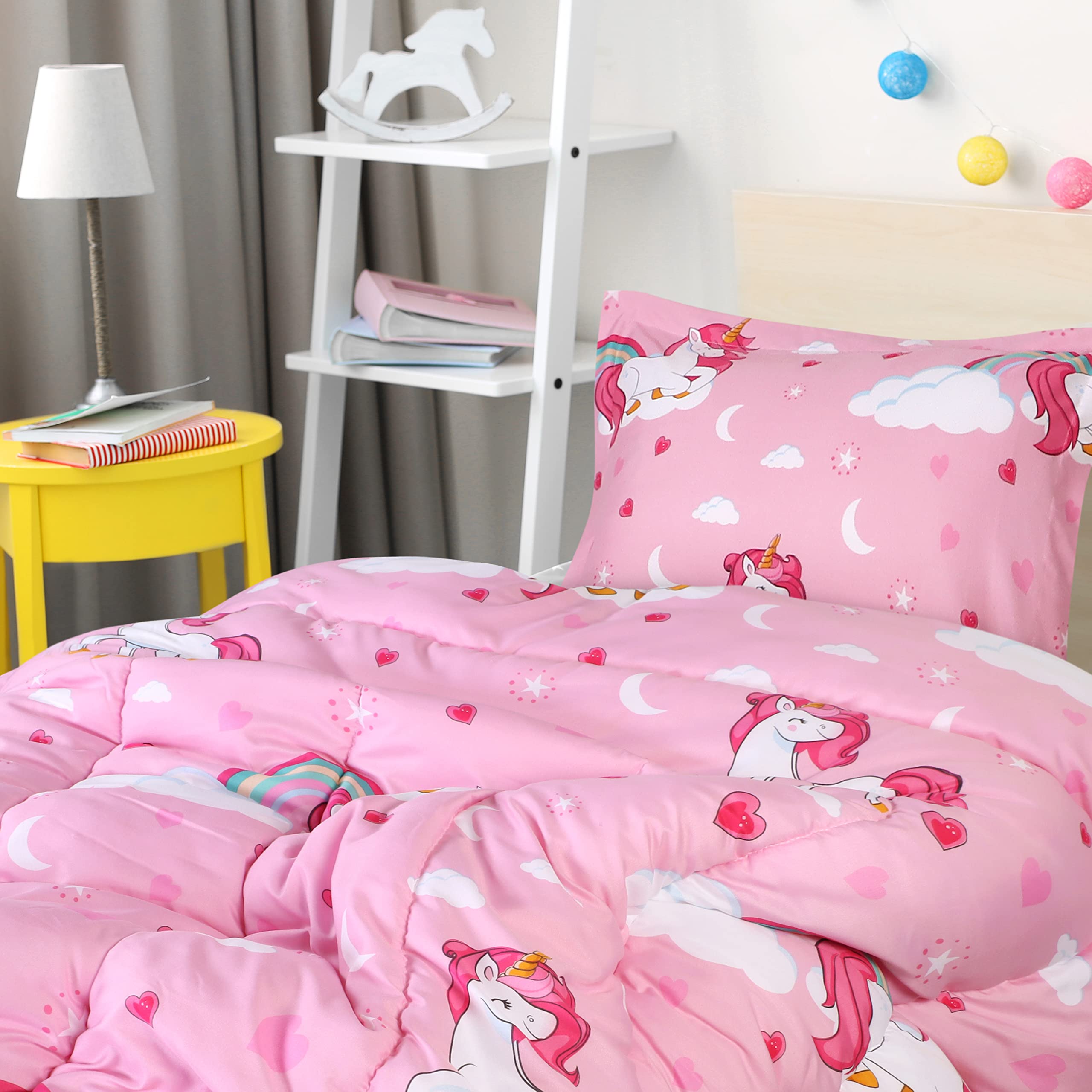 Foto 4 pulgar | Juego De Edredón Utopia Bedding All Season Unicorn Twin Kids - Venta Internacional.