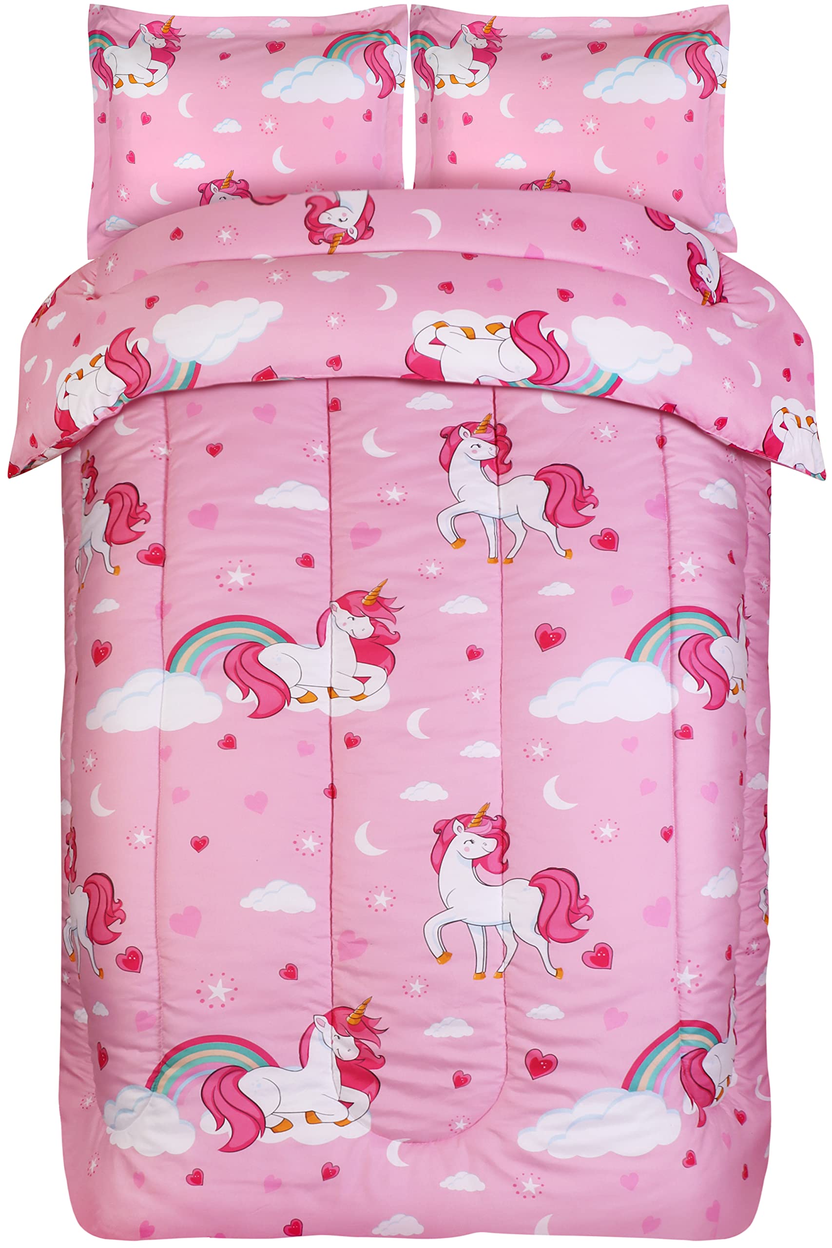 Foto 8 pulgar | Juego De Edredón Utopia Bedding All Season Unicorn Twin Kids - Venta Internacional.