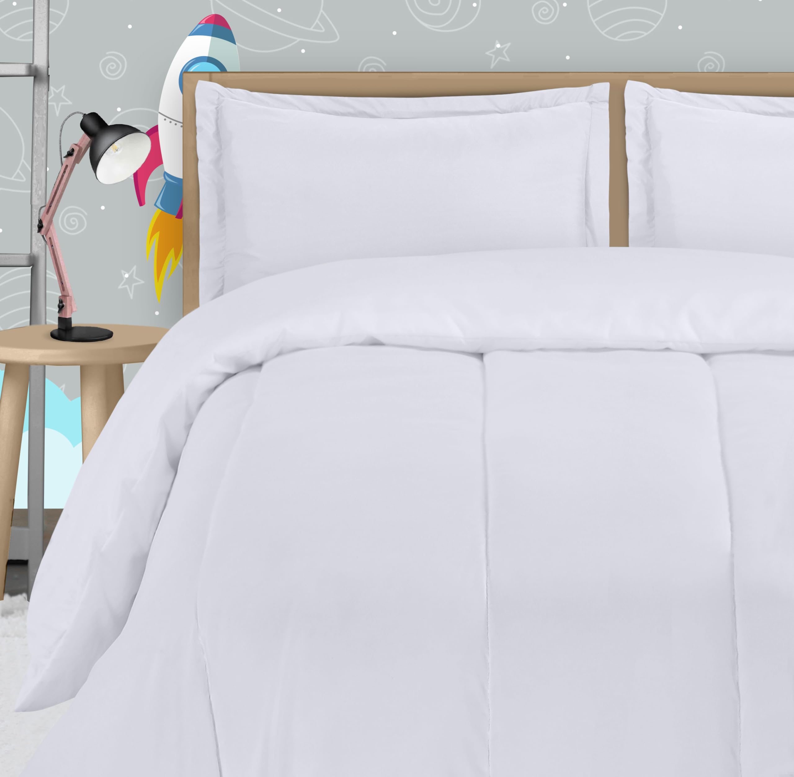 Juego De Edredón Utopia Bedding Para Todas Las Estaciones, Blanco, Con 2 Fundas De Almohada - Venta Internacional.