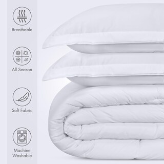 Foto 2 | Juego De Edredón Utopia Bedding Para Todas Las Estaciones, Blanco, Con 2 Fundas De Almohada - Venta Internacional.