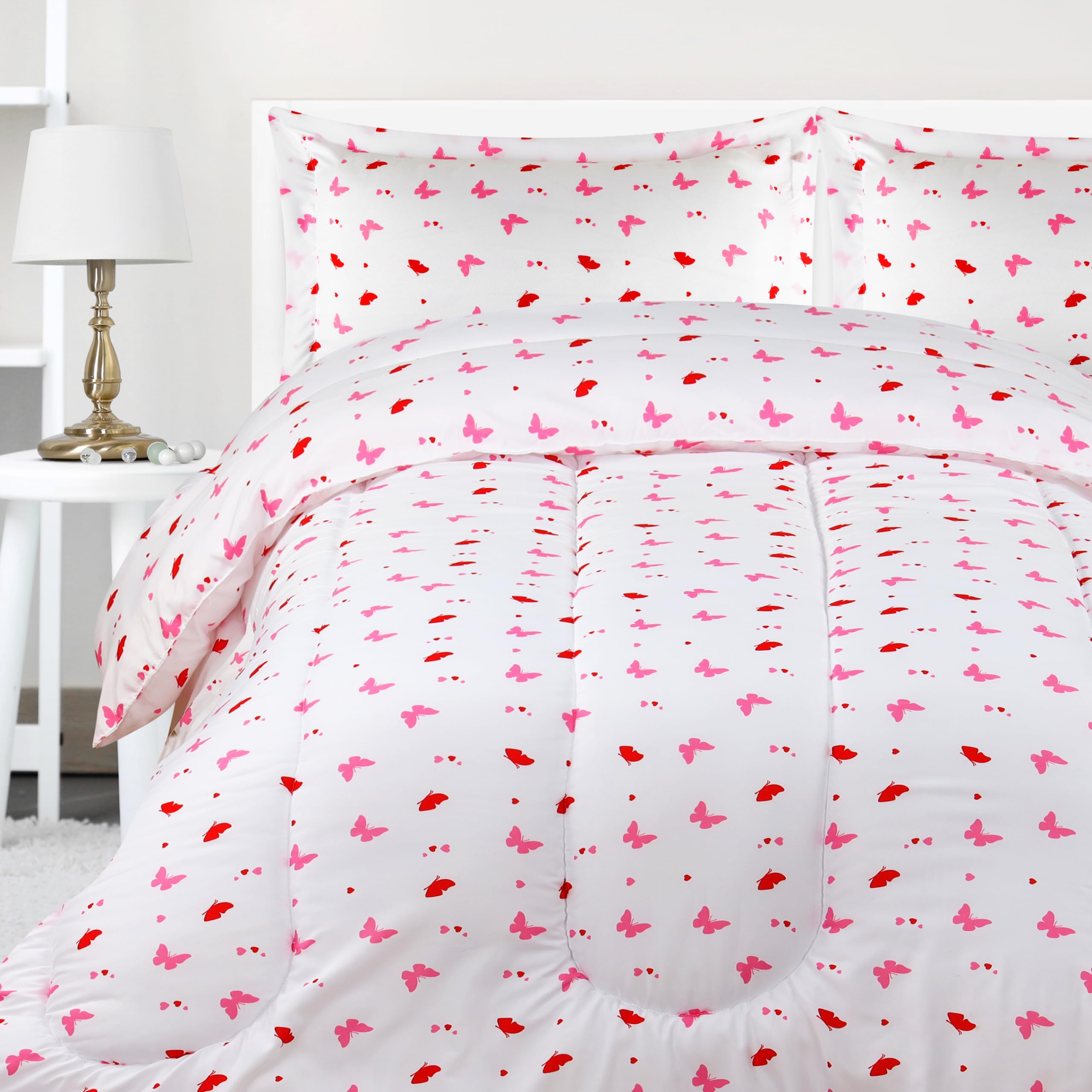 Juego De Edredón Utopia Bedding All Season Butterfly Twin - Venta Internacional.