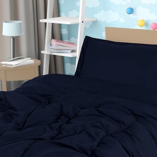 Foto 3 | Juego De Edredón Utopia Bedding Para Todas Las Estaciones, Microfibra, Azul Marino, Doble - Venta Internacional.