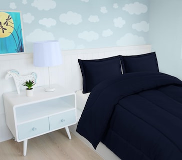 Foto 5 | Juego De Edredón Utopia Bedding Para Todas Las Estaciones, Microfibra, Azul Marino, Doble - Venta Internacional.