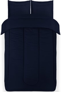 Foto 7 | Juego De Edredón Utopia Bedding Para Todas Las Estaciones, Microfibra, Azul Marino, Doble - Venta Internacional.