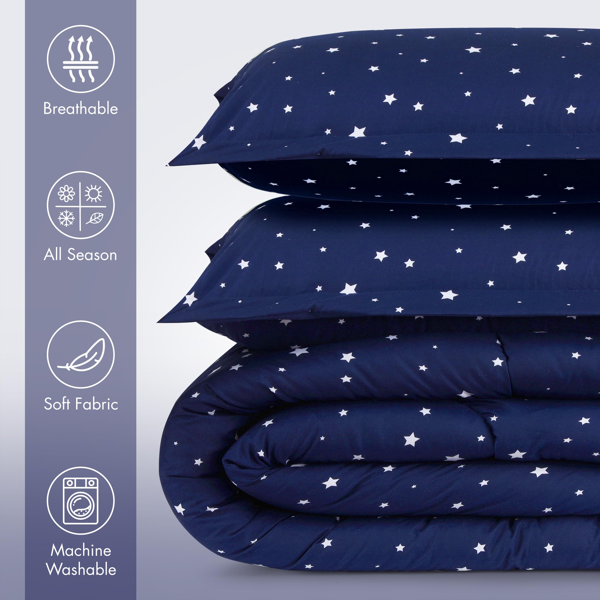 Foto 2 | Juego De Edredón Utopia Bedding All Season Star Kids Twin, 3 Piezas - Venta Internacional.