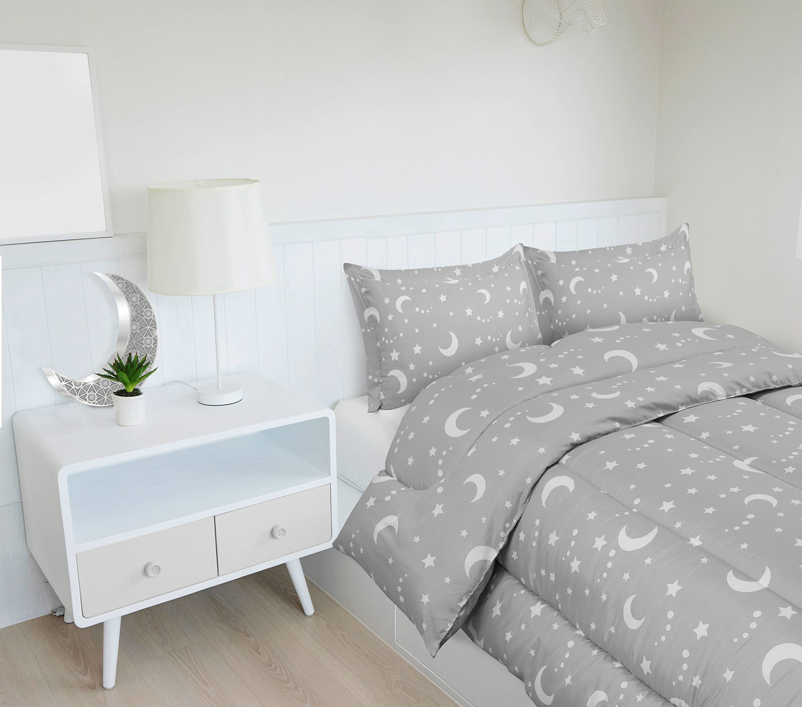 Foto 5 | Juego De Edredón Utopia Bedding All Season Moon Star Twin - Venta Internacional.