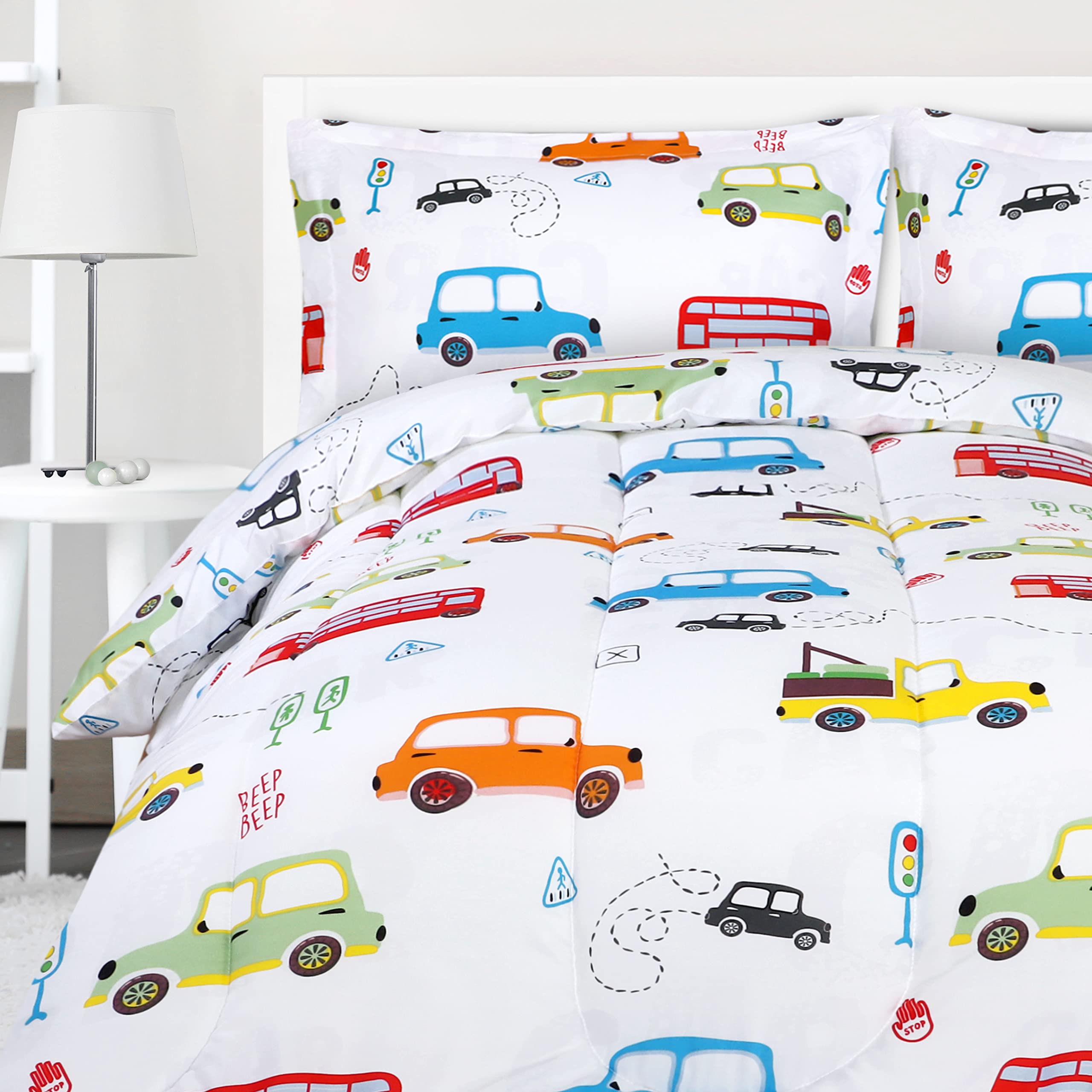 Foto 1 | Juego De Edredón Utopia Bedding All Season Car Para Niños Con 2 Camas - Venta Internacional.