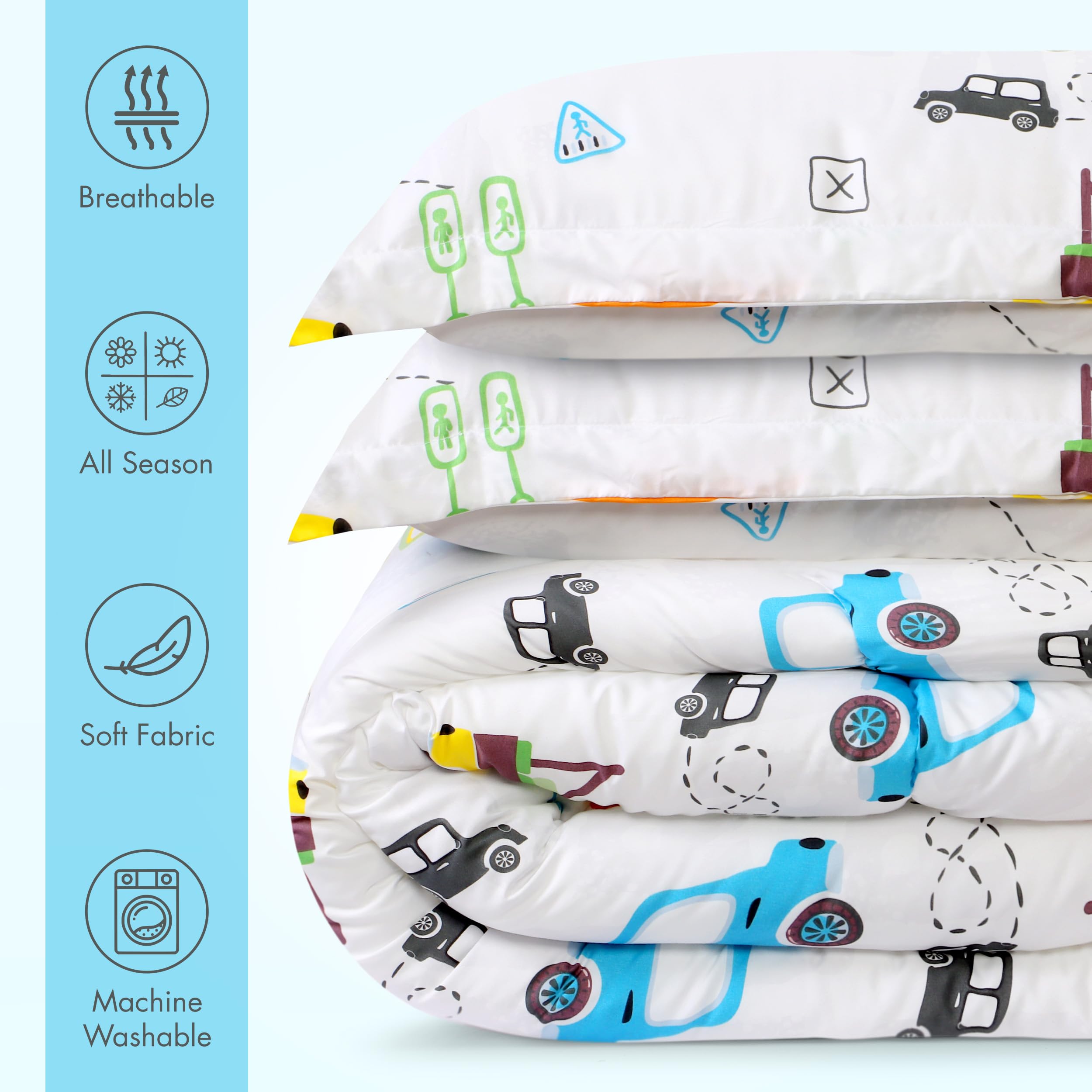 Foto 2 | Juego De Edredón Utopia Bedding All Season Car Para Niños Con 2 Camas - Venta Internacional.
