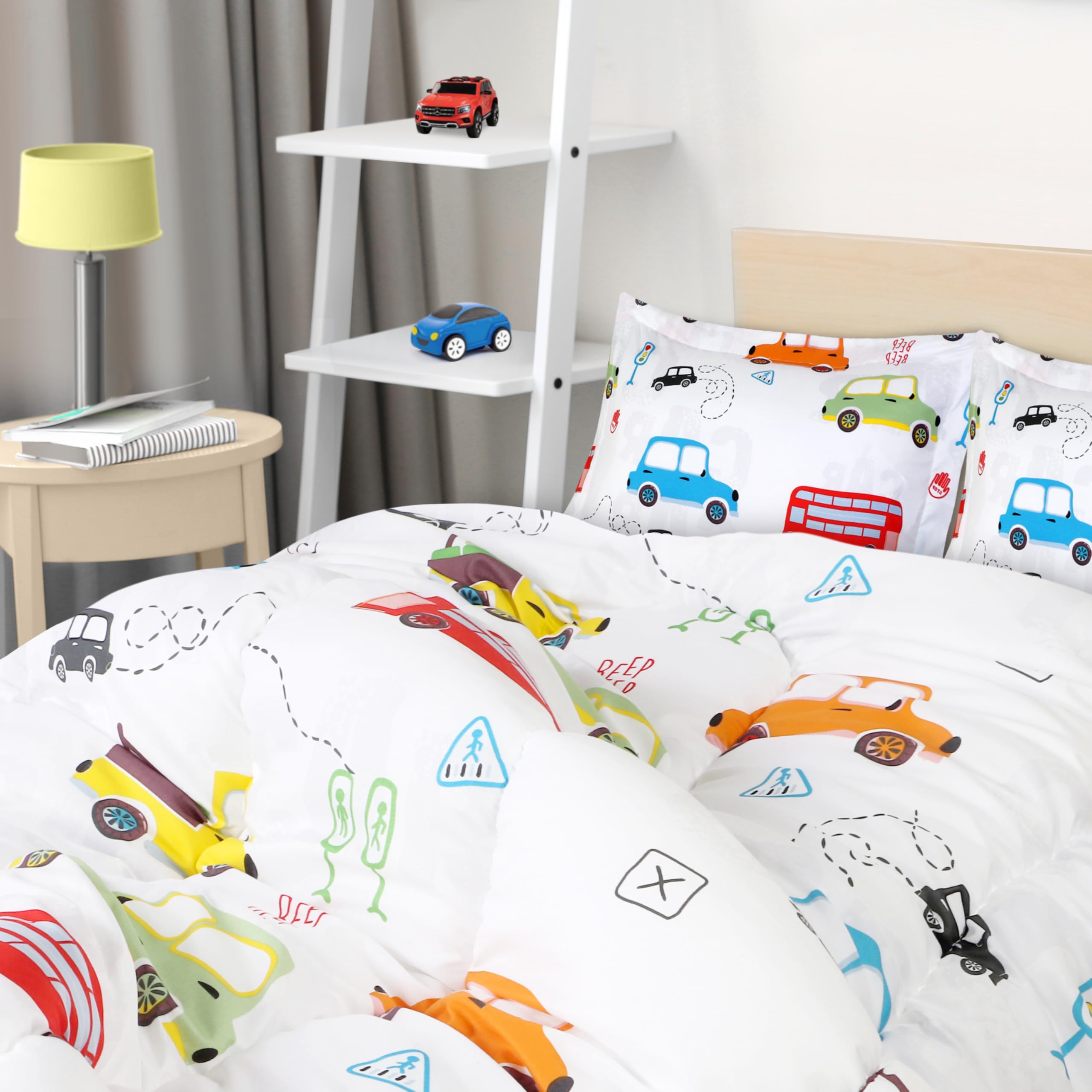Foto 3 | Juego De Edredón Utopia Bedding All Season Car Para Niños Con 2 Camas - Venta Internacional.
