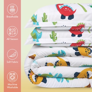 Foto 2 | Juego De Edredón Utopia Bedding Para Todas Las Estaciones Con Diseño De Dinosaurio, Doble, 3 Piezas - Venta Internac