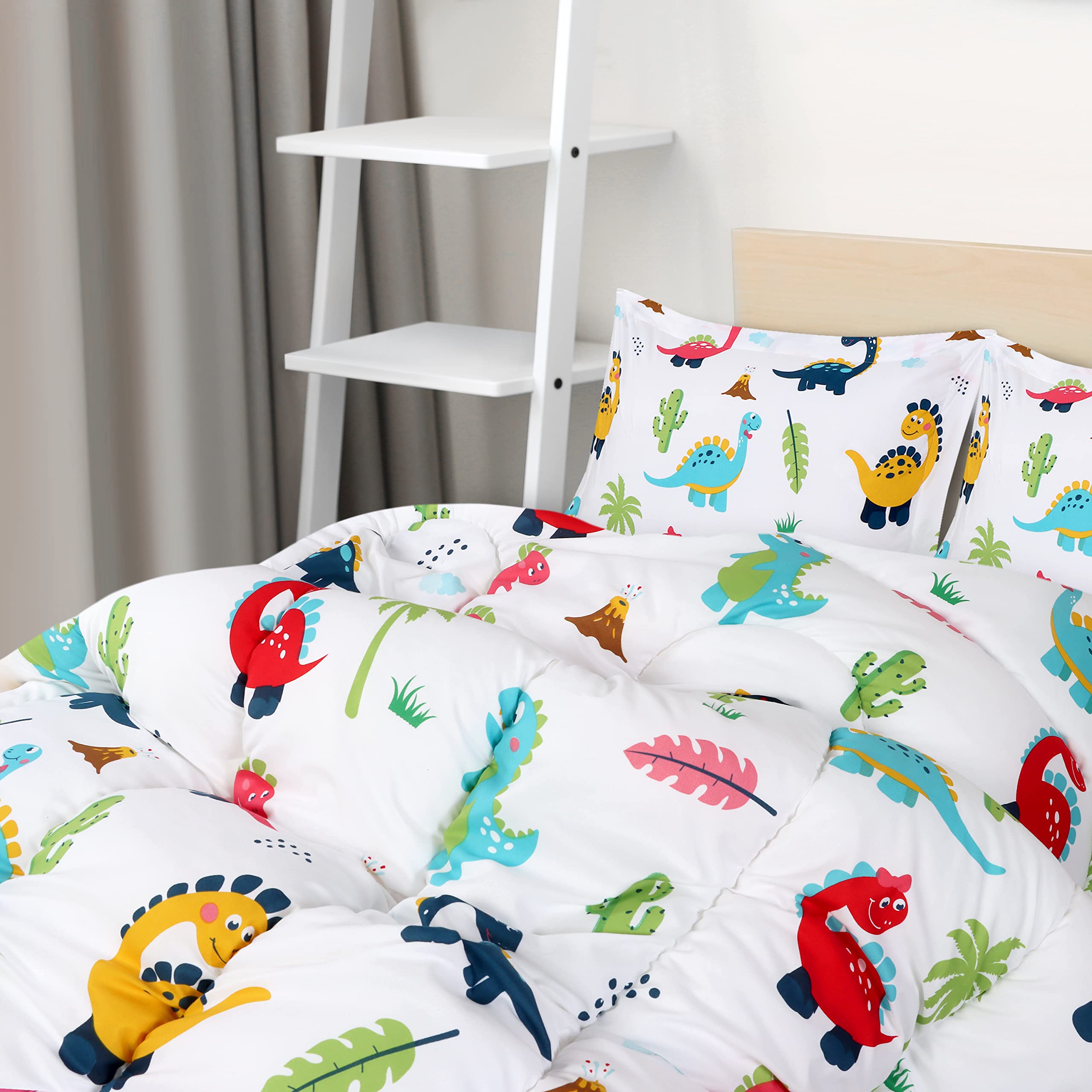 Foto 4 pulgar | Juego De Edredón Utopia Bedding Para Todas Las Estaciones Con Diseño De Dinosaurio, Doble, 3 Piezas - Venta Internac