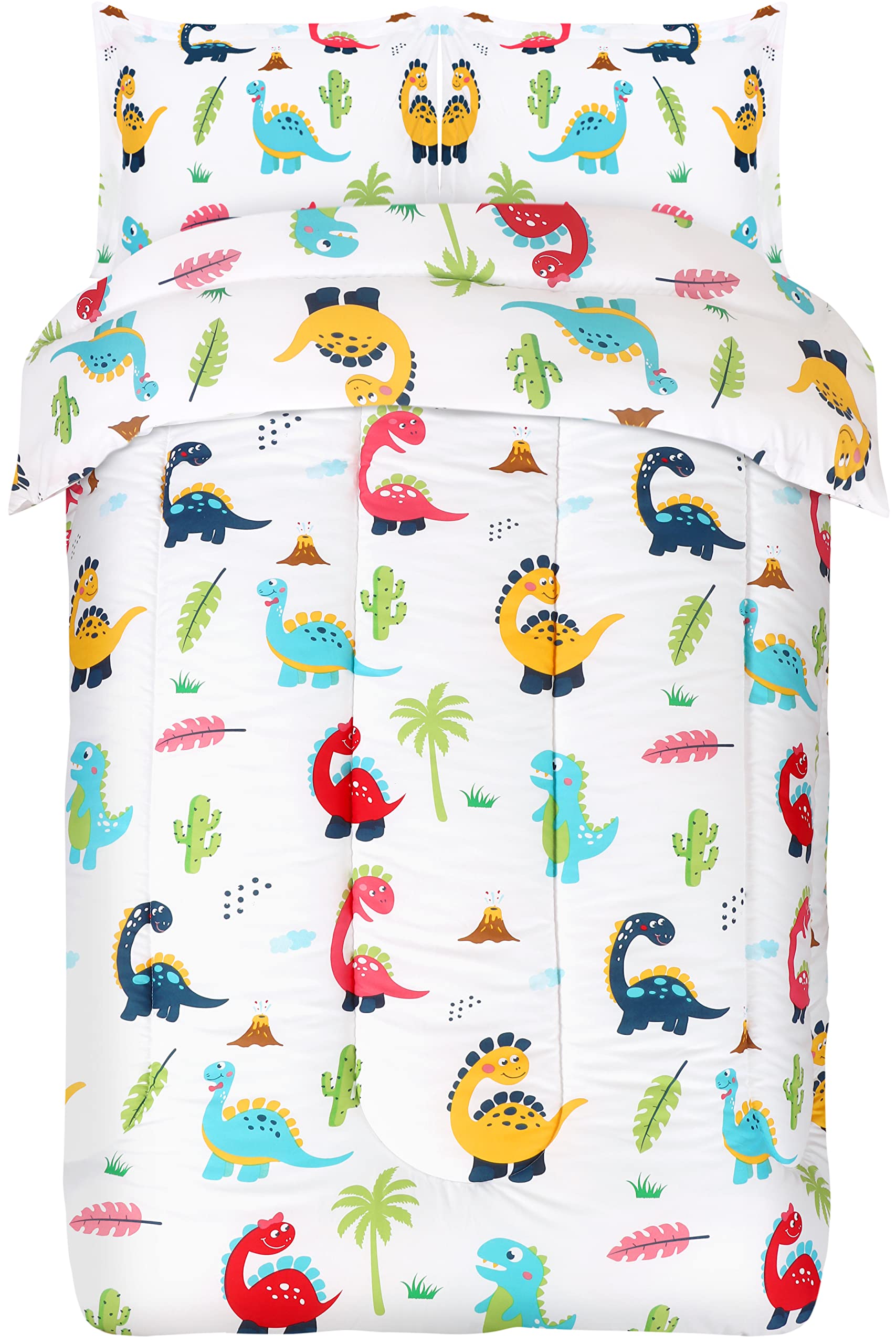 Foto 8 pulgar | Juego De Edredón Utopia Bedding Para Todas Las Estaciones Con Diseño De Dinosaurio, Doble, 3 Piezas - Venta Internac