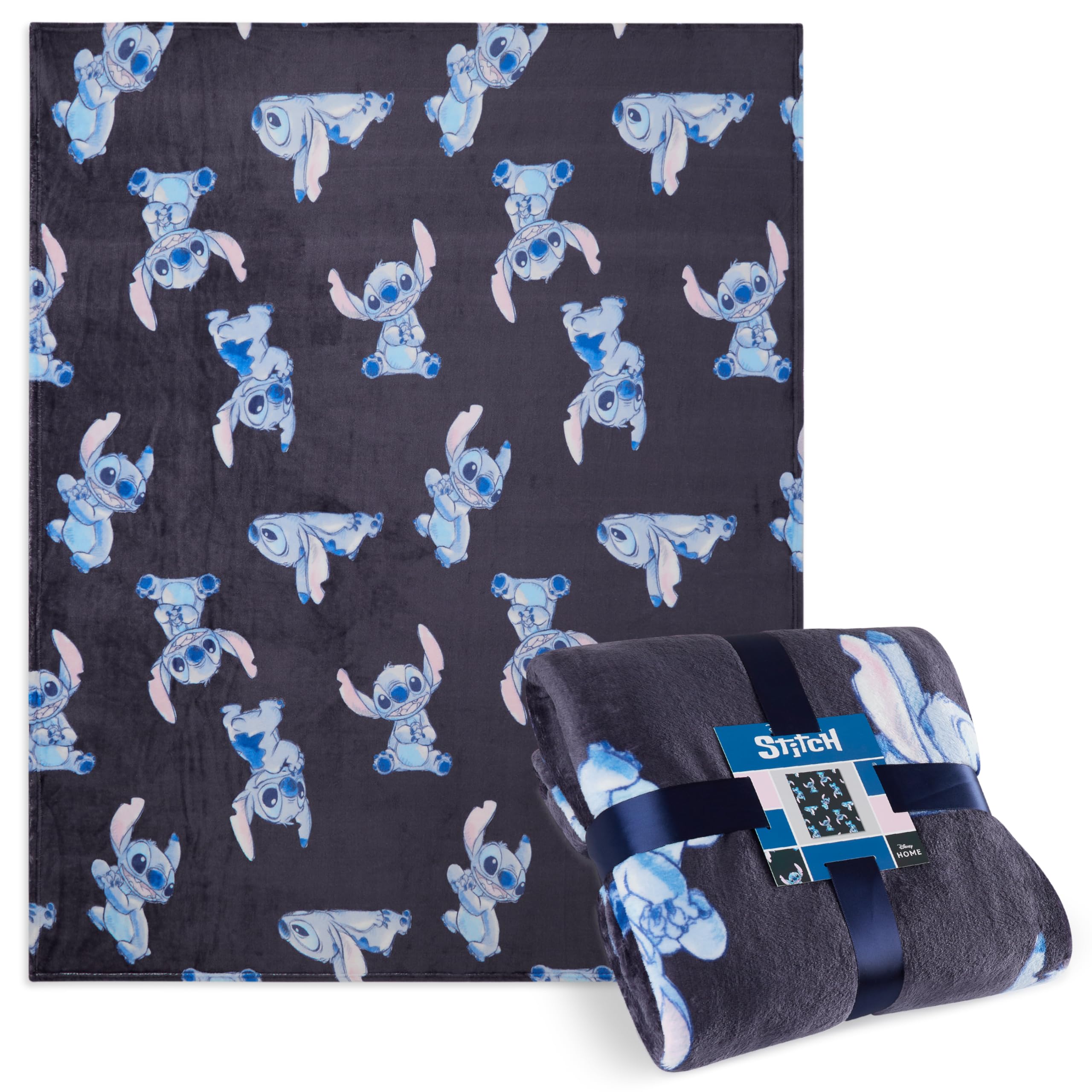 Manta Polar con Estampado Disney Stitch 150 x 130 cm Azul - Venta Internacional