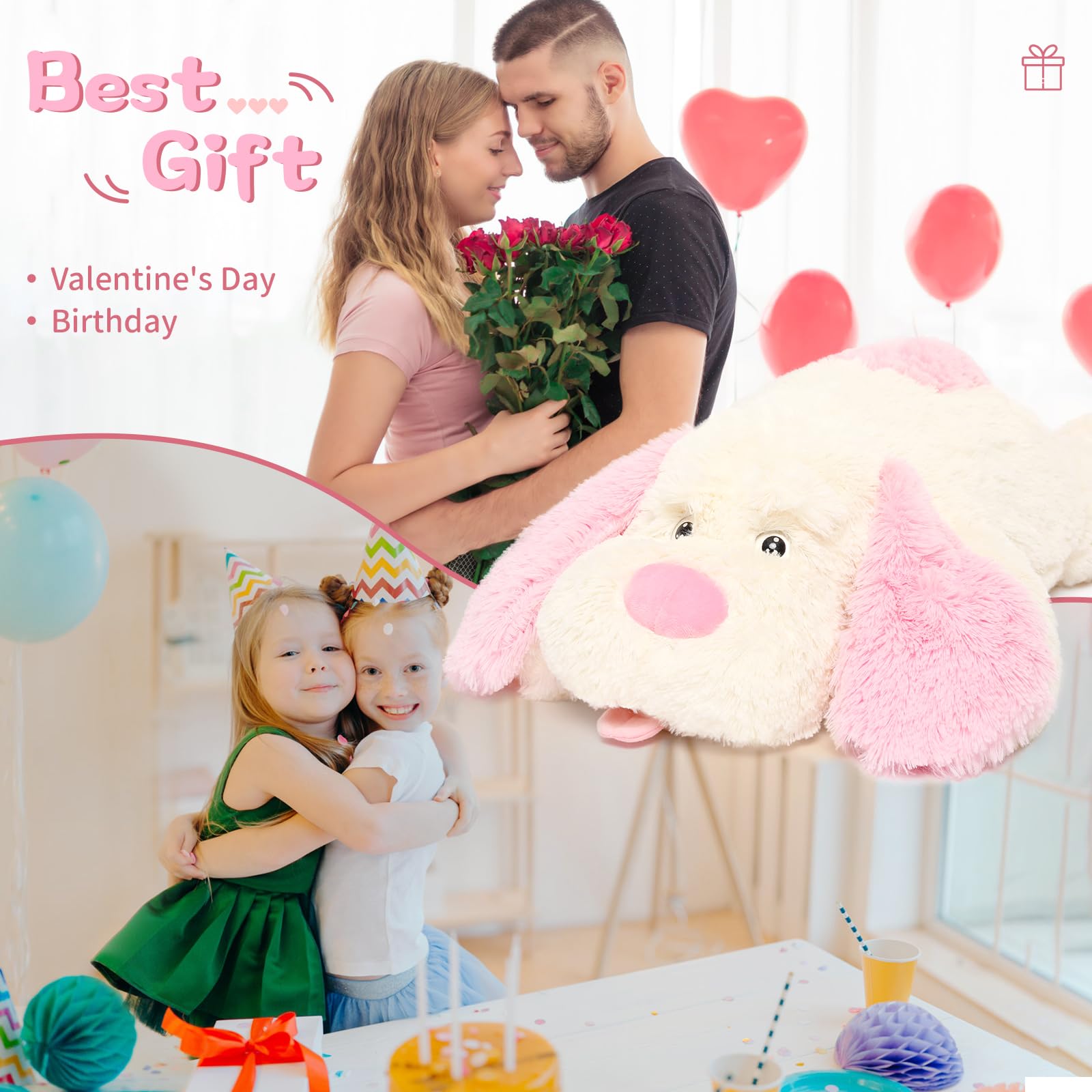 Foto 4 pulgar | Almohada De Felpa Morismos Dog De Peluche Grande De 80 Cm Para Niños - Venta Internacional.
