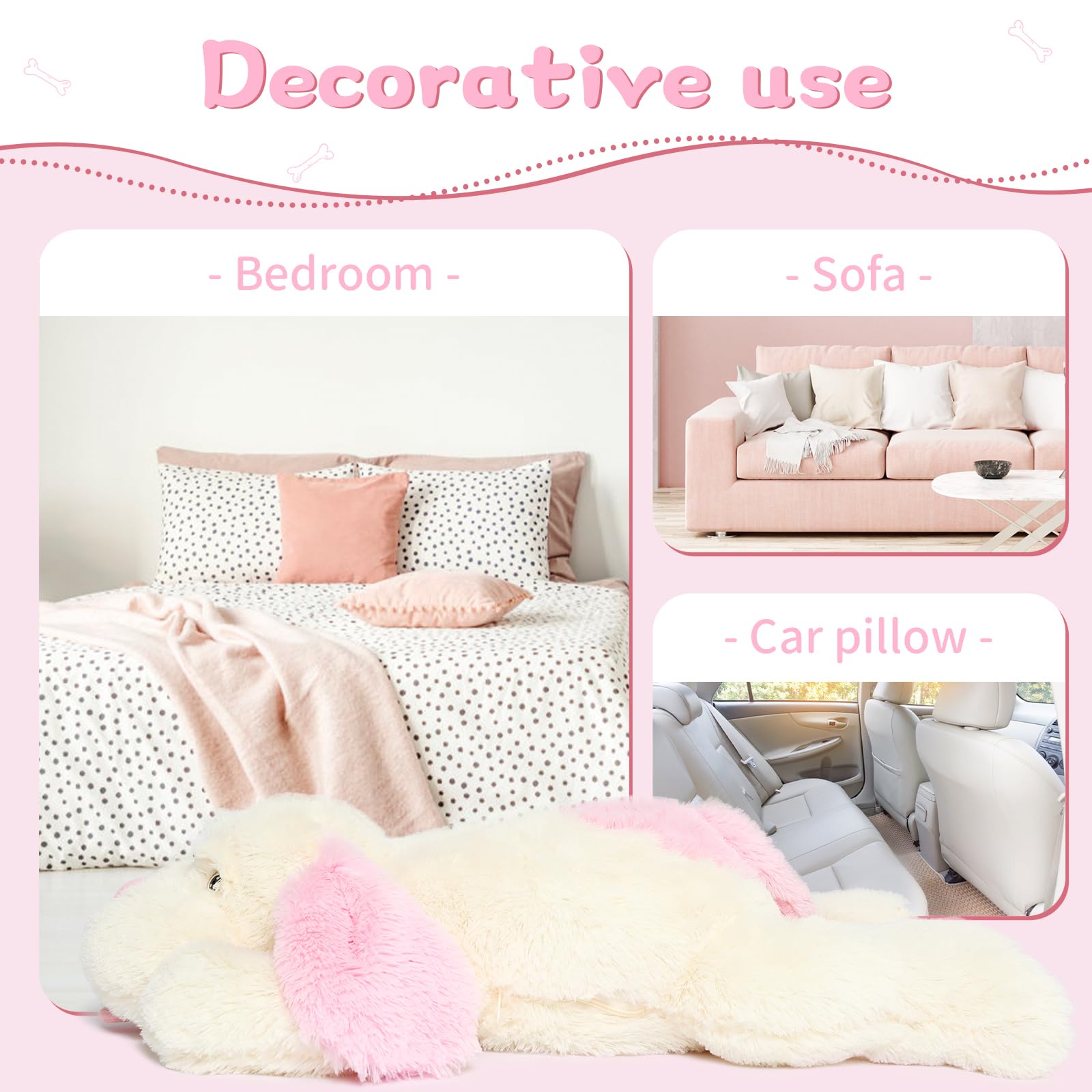 Foto 6 pulgar | Almohada De Felpa Morismos Dog De Peluche Grande De 80 Cm Para Niños - Venta Internacional.
