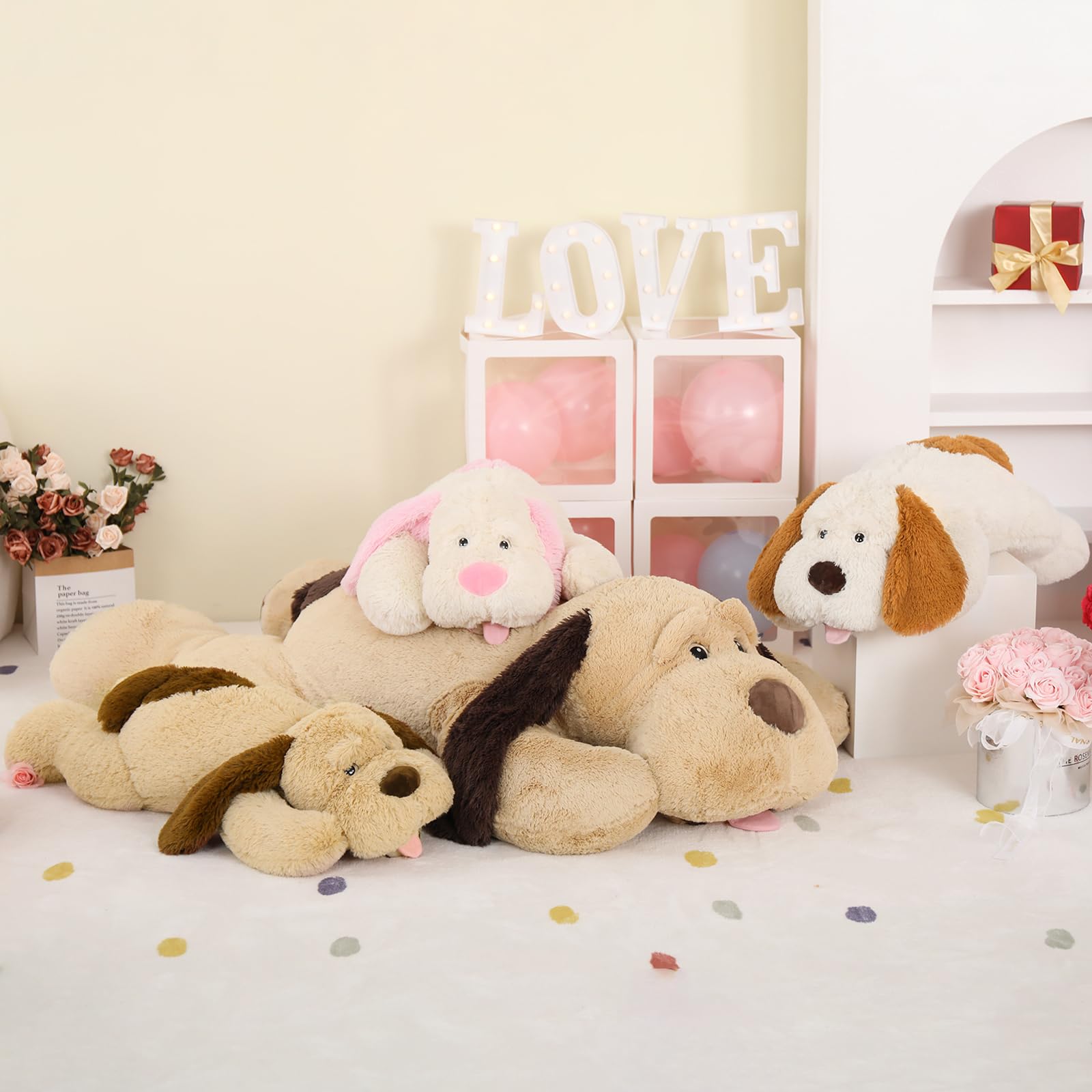 Foto 7 pulgar | Almohada De Felpa Morismos Dog De Peluche Grande De 80 Cm Para Niños - Venta Internacional.