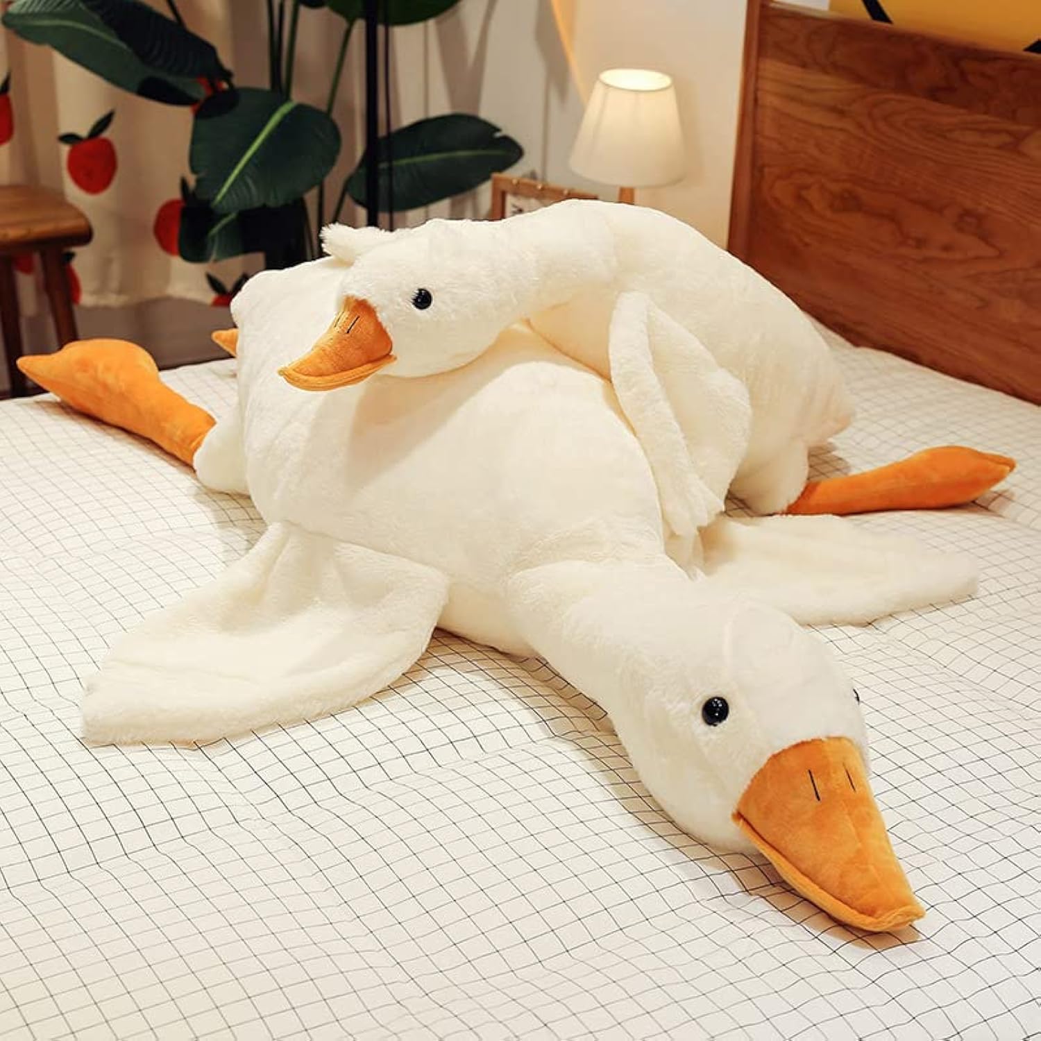 Muñeca De Peluche Cottonstar Goose, 90 Cm, Color Blanco - Venta Internacional.
