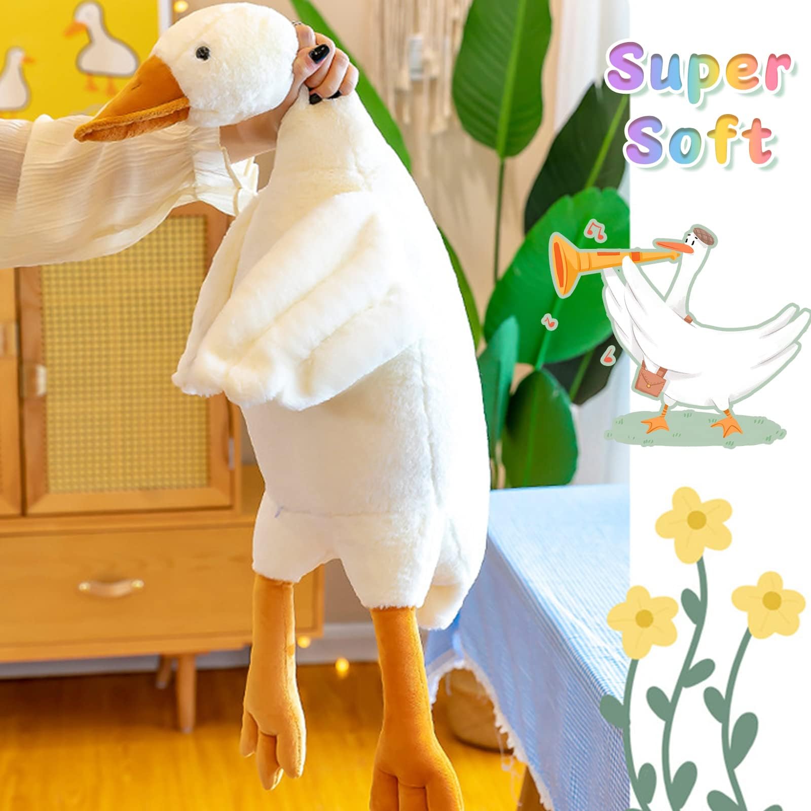 Foto 3 | Muñeca De Peluche Cottonstar Goose, 90 Cm, Color Blanco - Venta Internacional.