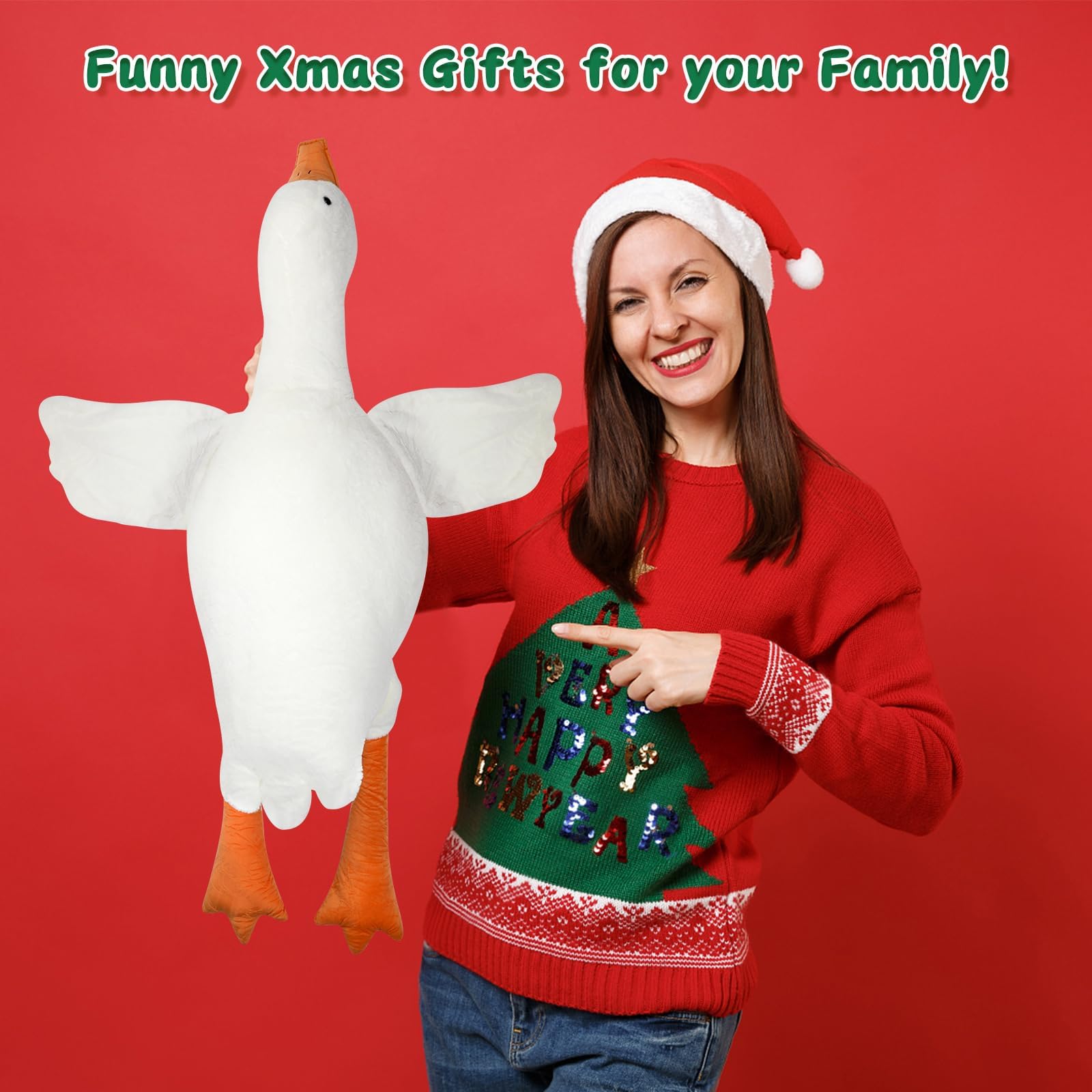 Foto 6 | Muñeca De Peluche Cottonstar Goose, 90 Cm, Color Blanco - Venta Internacional.