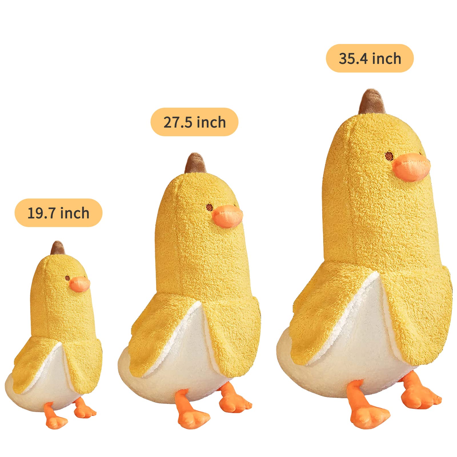 Foto 3 pulgar | Almohada De Peluche Con Forma De Melocotón Con Forma De Gato, Plátano Y Pato, 90 Cm, Color Amarillo - Venta Internac