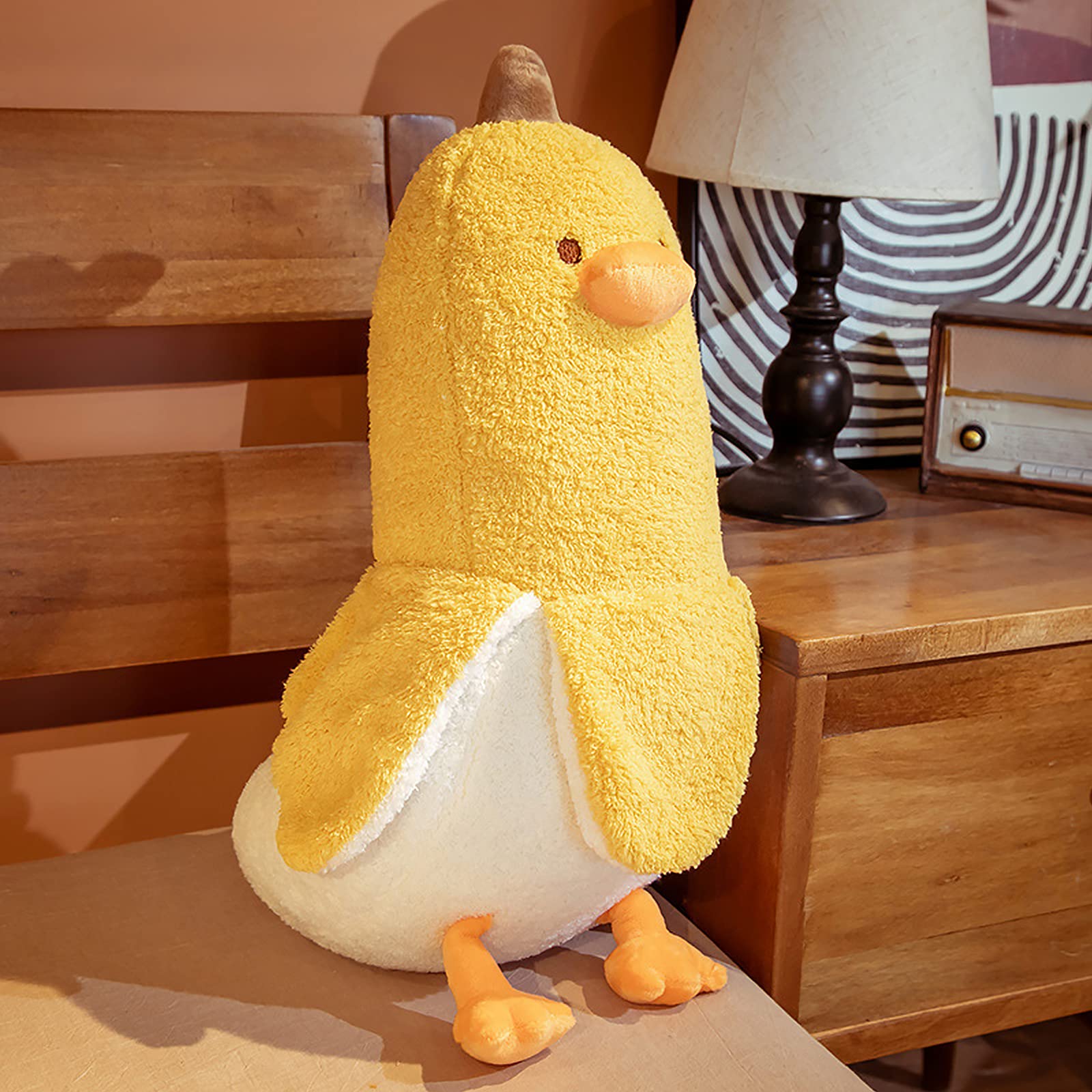 Foto 5 pulgar | Almohada De Peluche Con Forma De Melocotón Con Forma De Gato, Plátano Y Pato, 90 Cm, Color Amarillo - Venta Internac